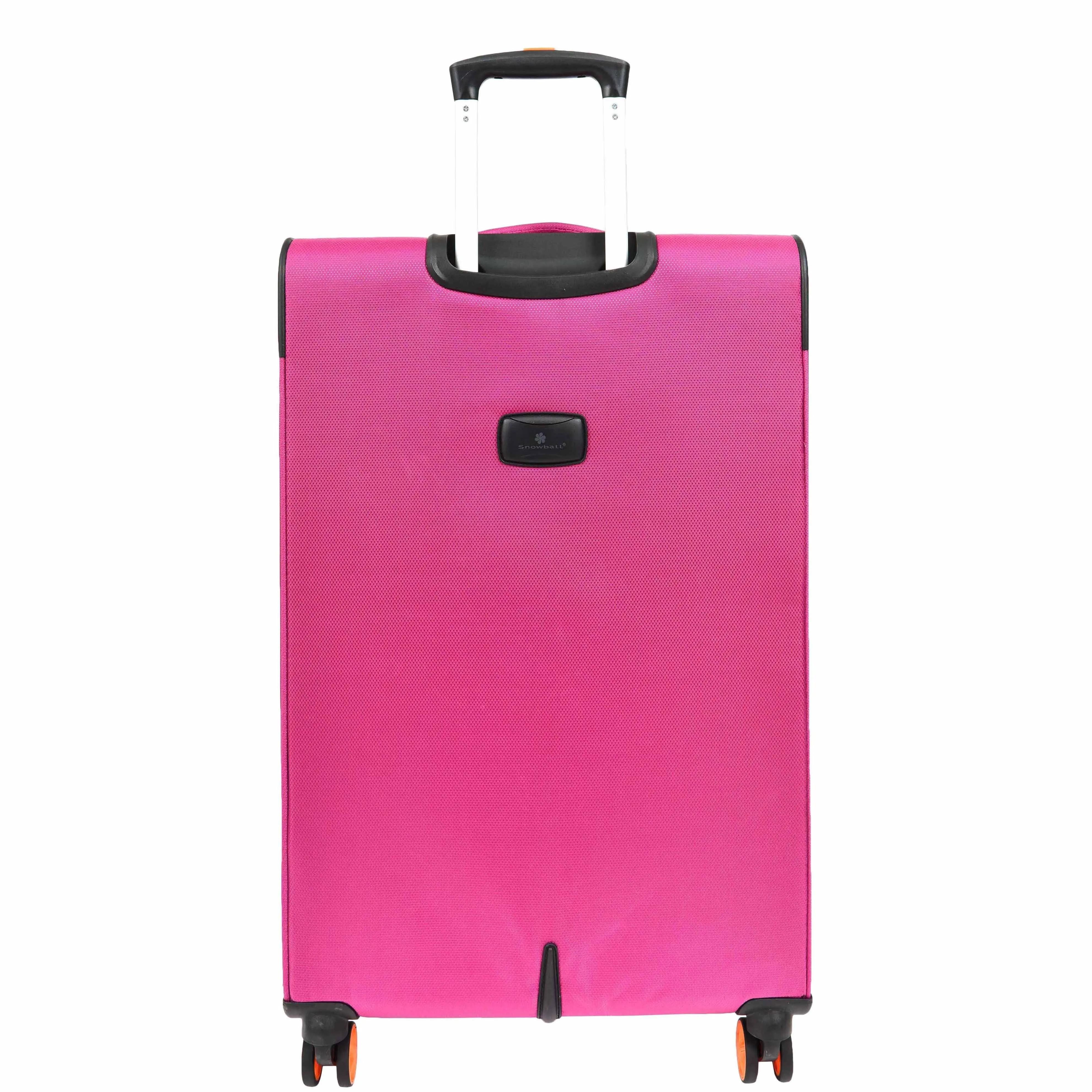 DR627 Eight Spinner Wheeled Soft Expandable Suitcase Pink