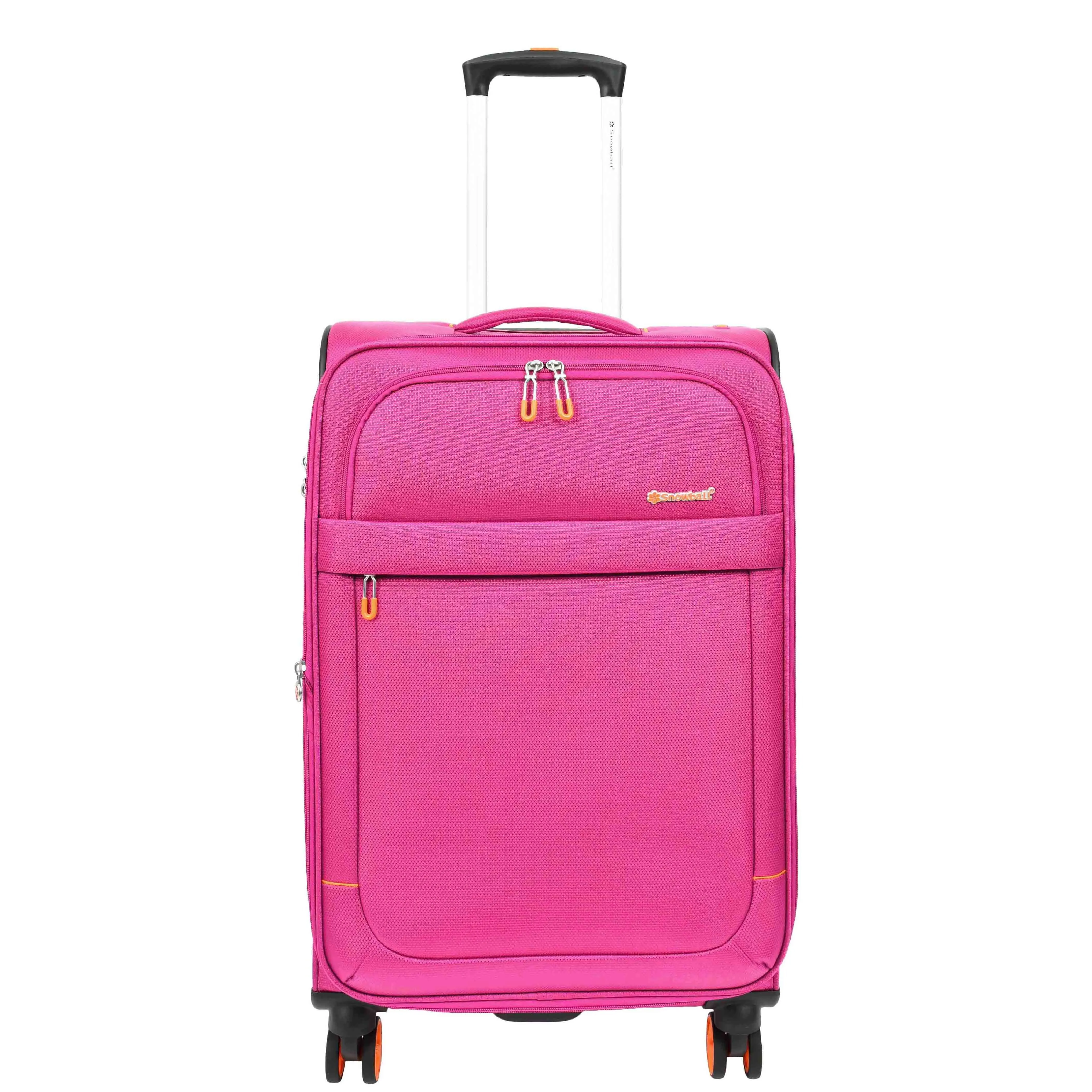 DR627 Eight Spinner Wheeled Soft Expandable Suitcase Pink