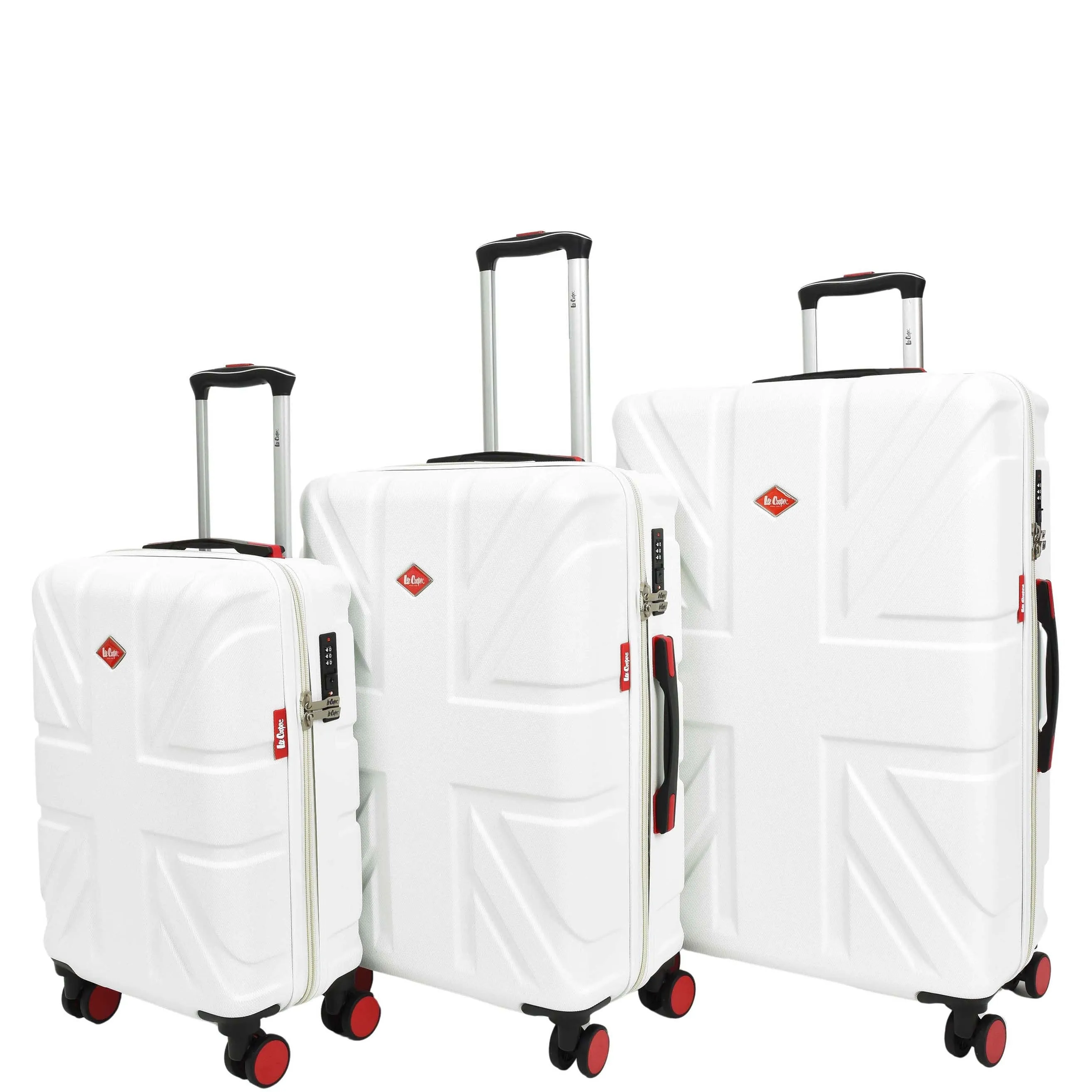 DR631 Hard Shell Four Spinner Wheeled Travel Suitcases White