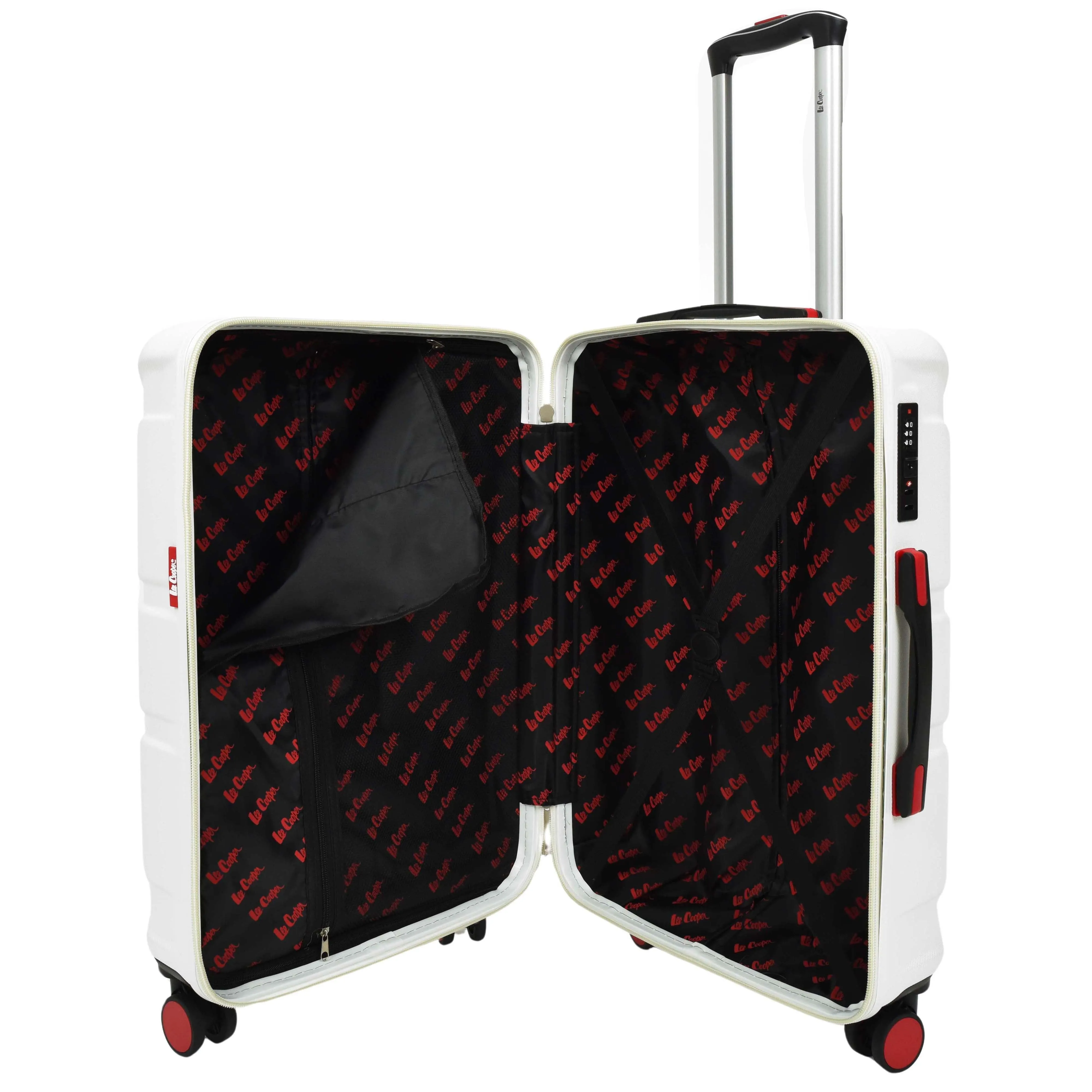 DR631 Hard Shell Four Spinner Wheeled Travel Suitcases White