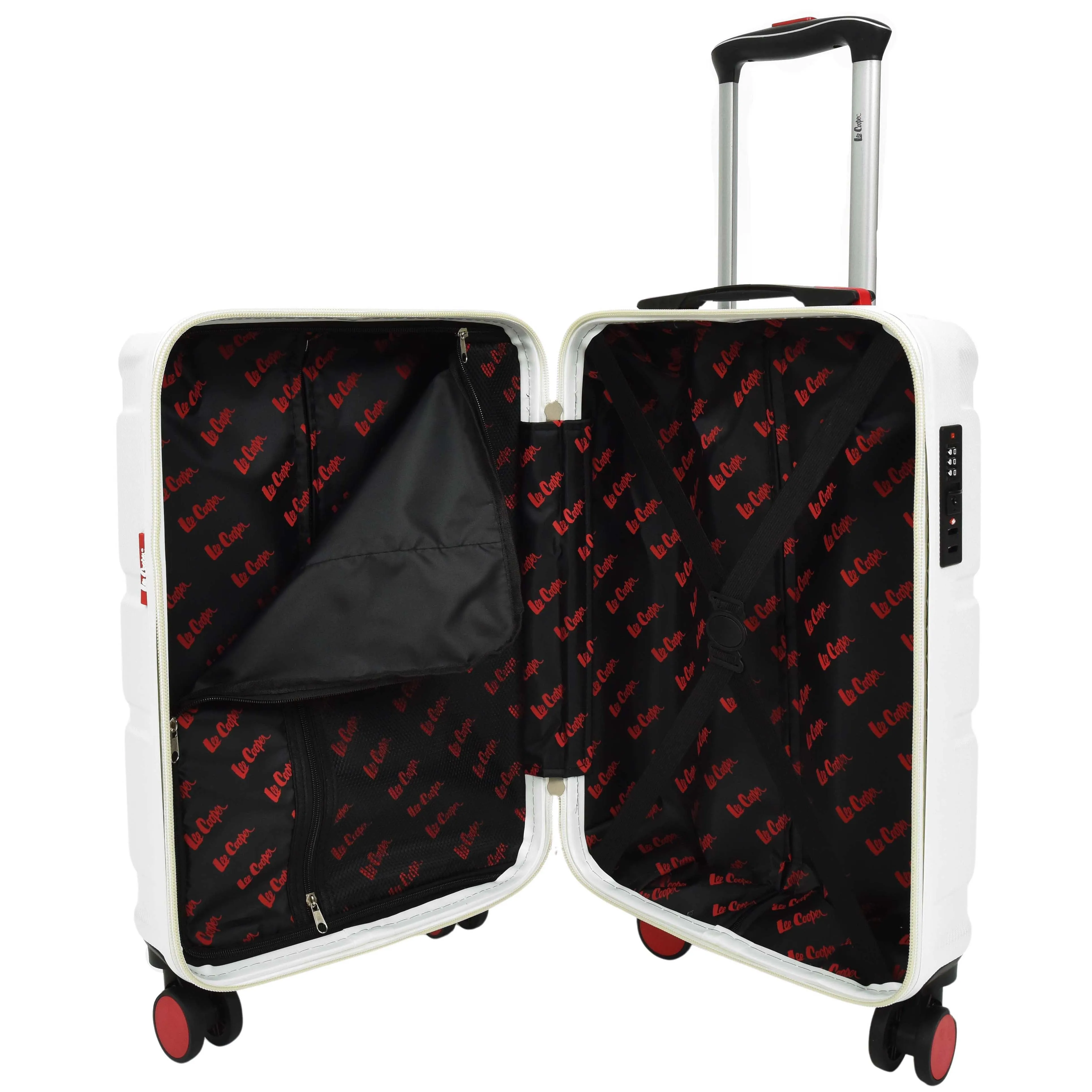 DR631 Hard Shell Four Spinner Wheeled Travel Suitcases White