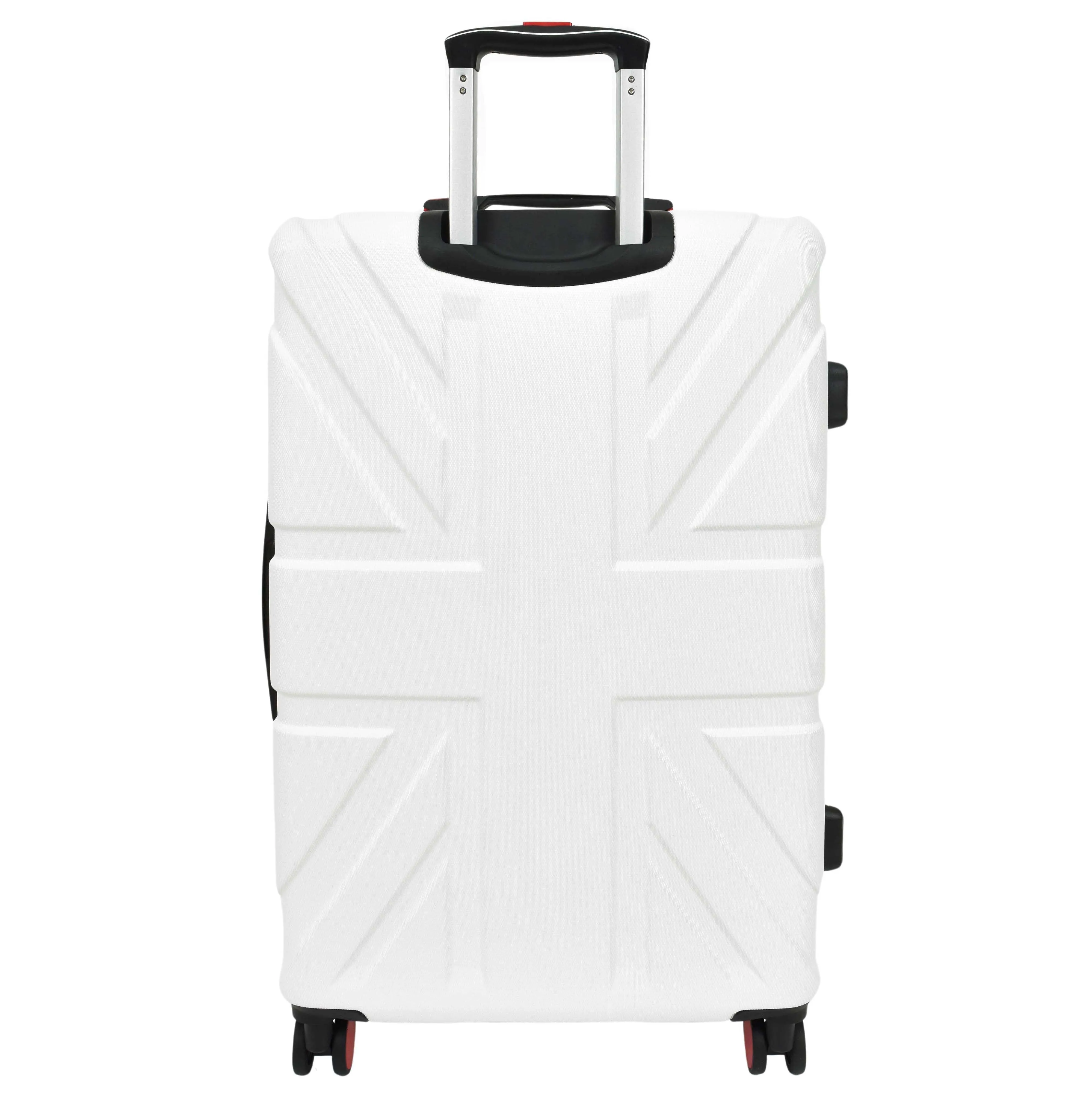 DR631 Hard Shell Four Spinner Wheeled Travel Suitcases White