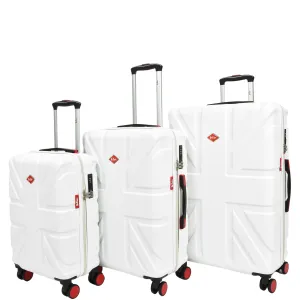 DR631 Hard Shell Four Spinner Wheeled Travel Suitcases White