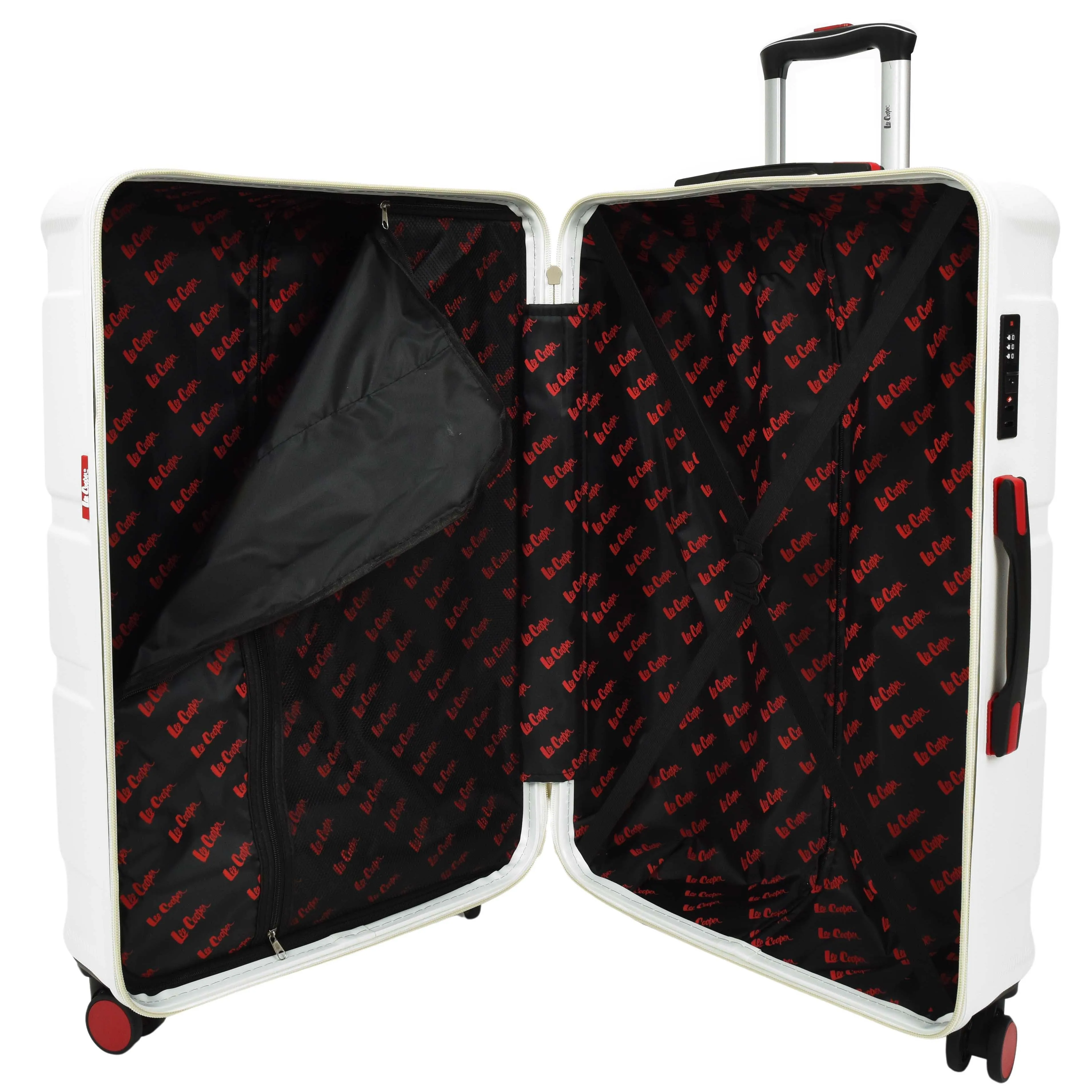 DR631 Hard Shell Four Spinner Wheeled Travel Suitcases White