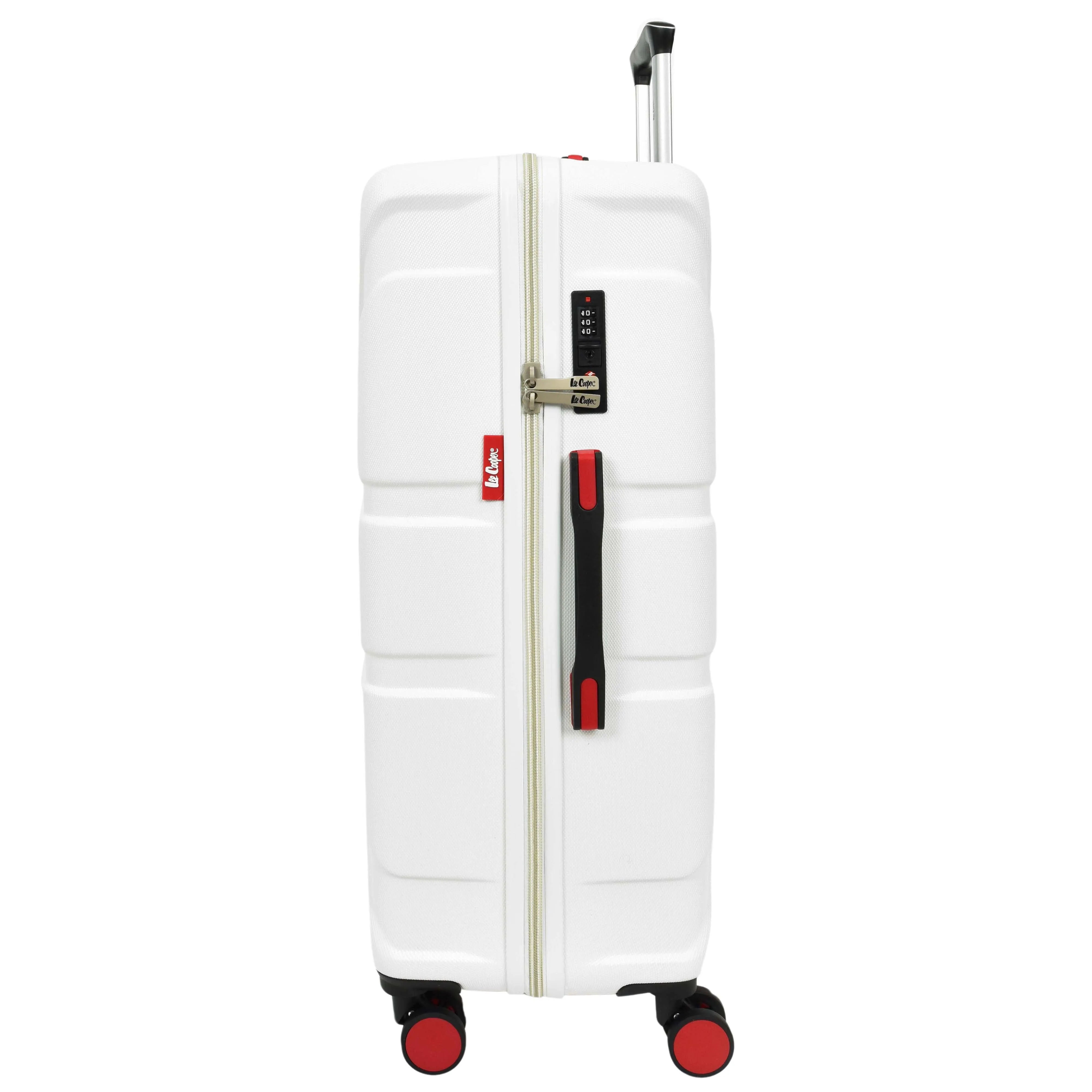 DR631 Hard Shell Four Spinner Wheeled Travel Suitcases White