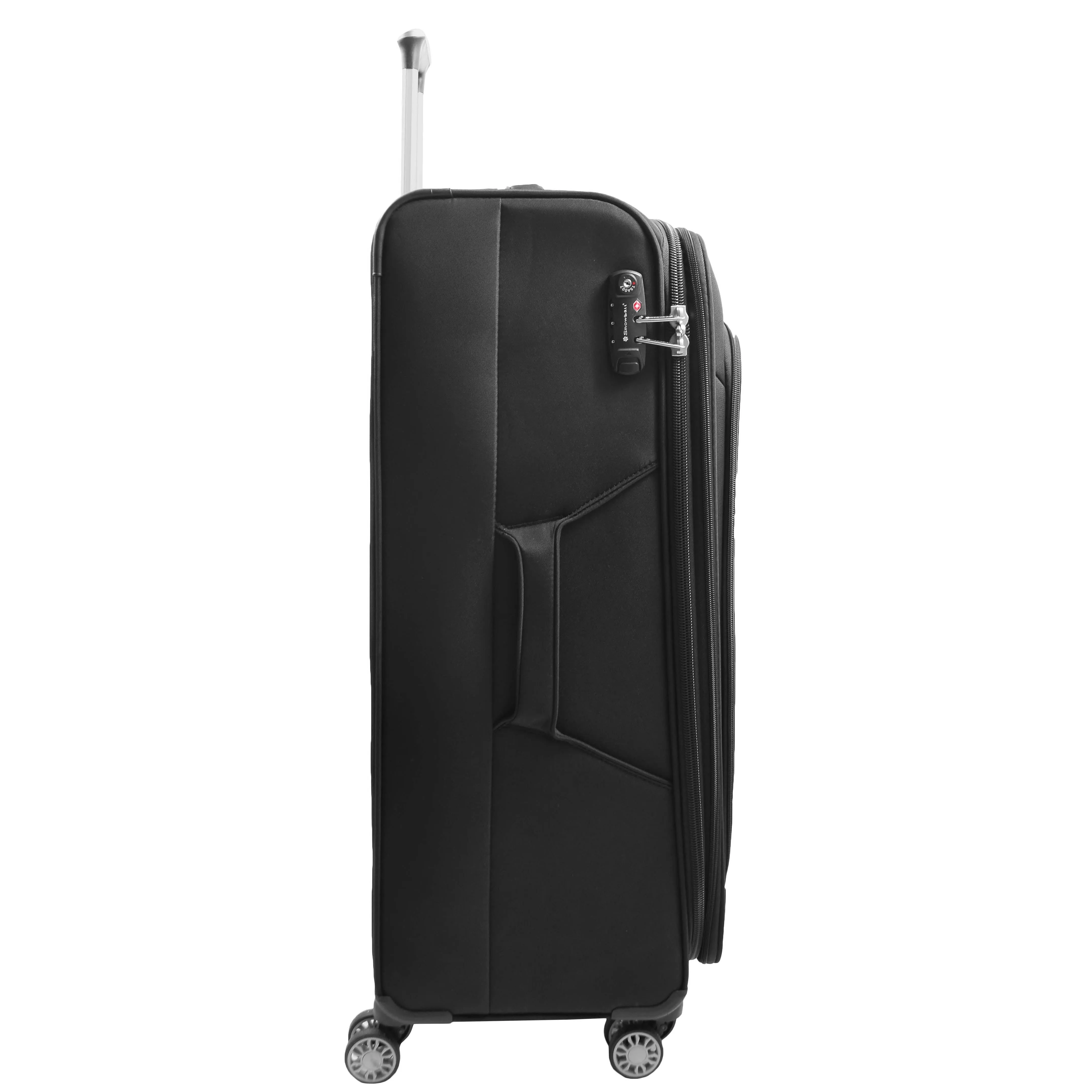 DR644 Soft Luggage Four Wheeled Suitcase With TSA Lock Black