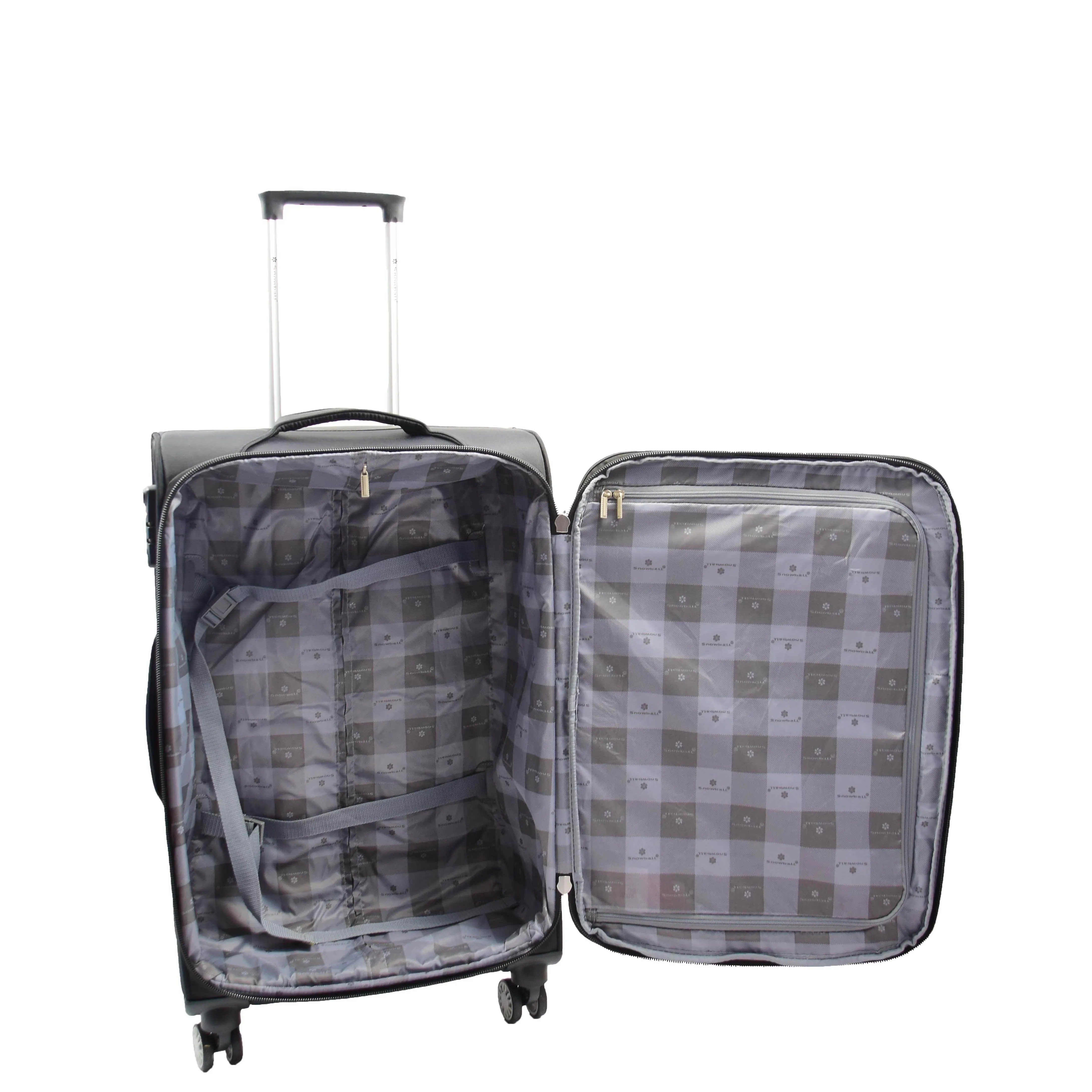 DR644 Soft Luggage Four Wheeled Suitcase With TSA Lock Black