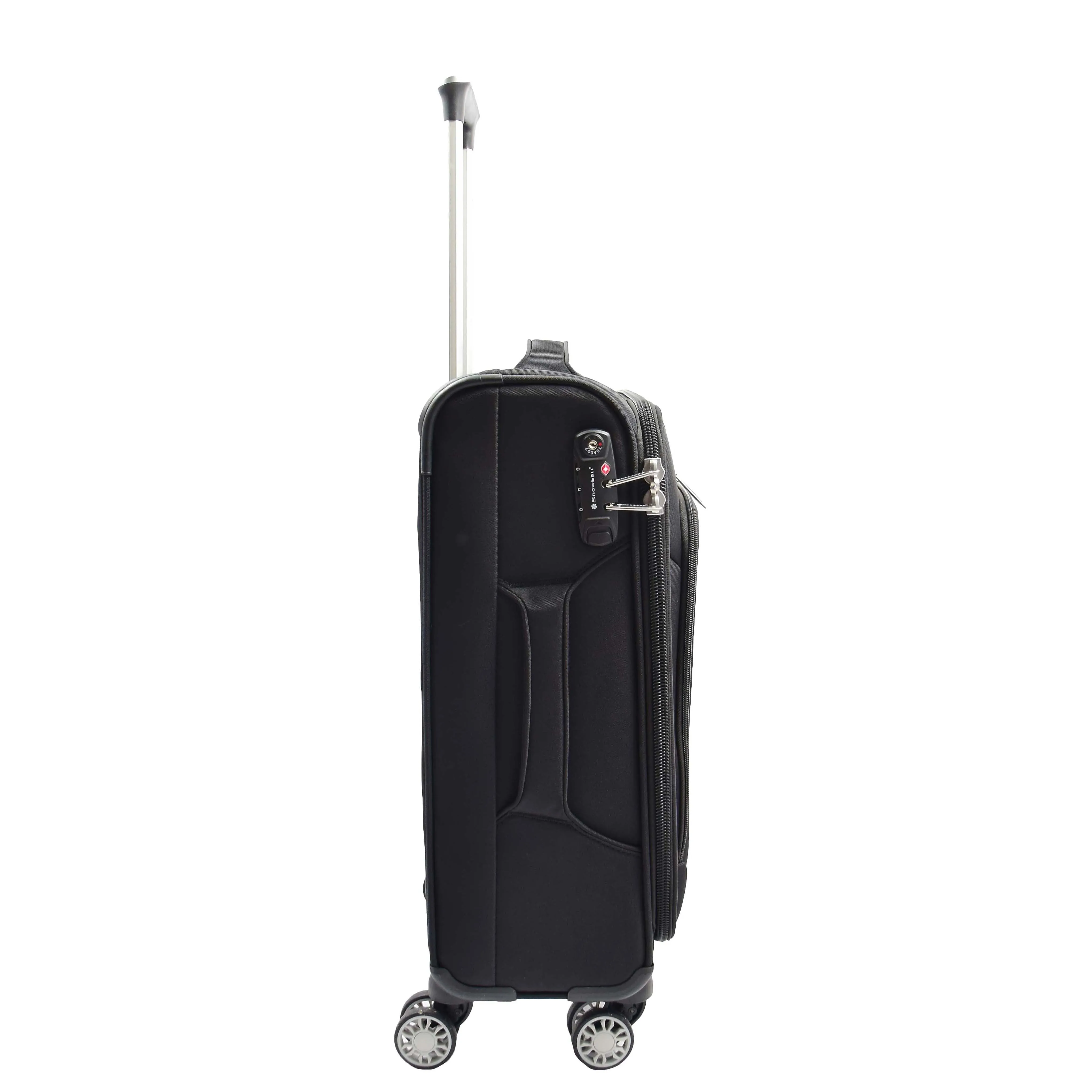 DR644 Soft Luggage Four Wheeled Suitcase With TSA Lock Black