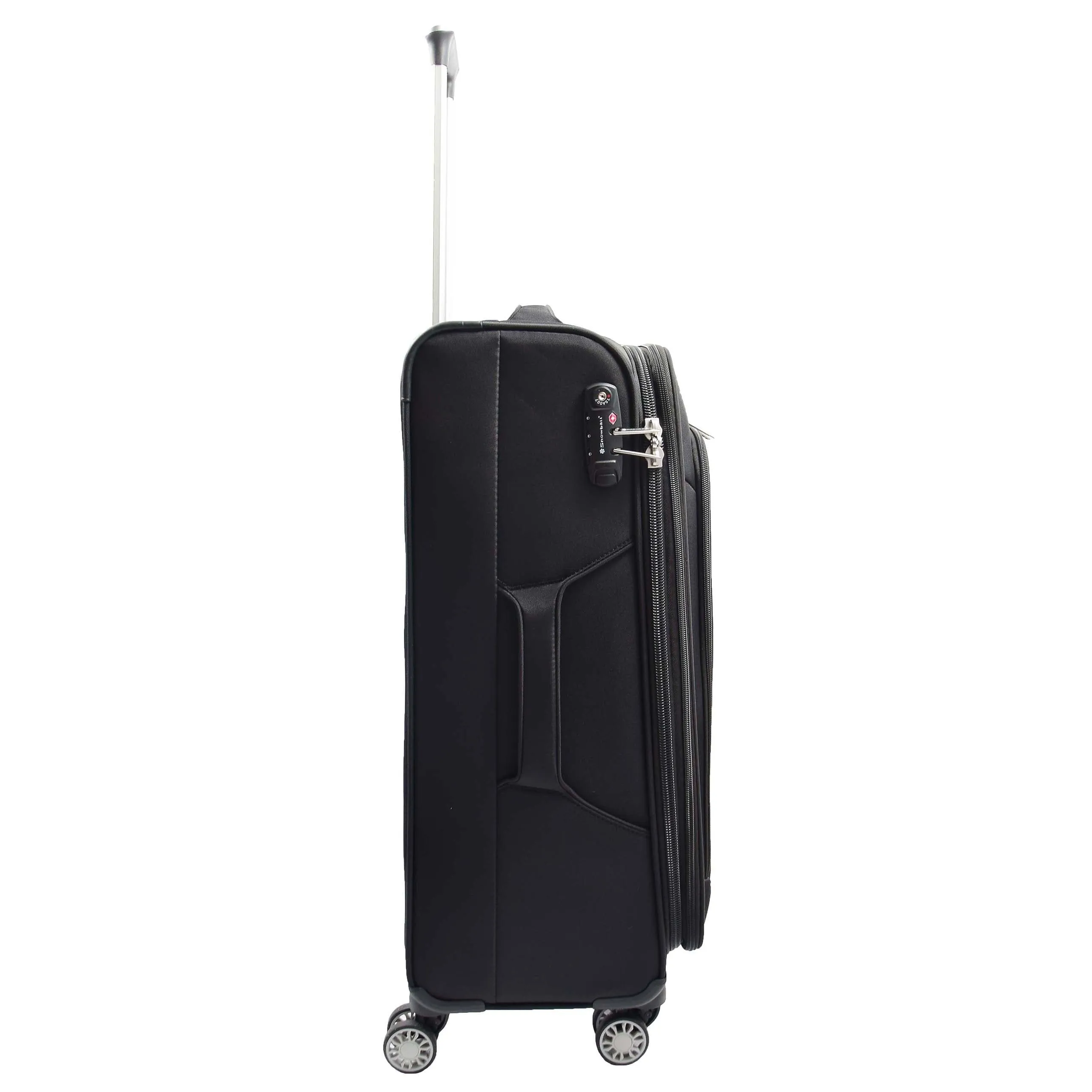 DR644 Soft Luggage Four Wheeled Suitcase With TSA Lock Black