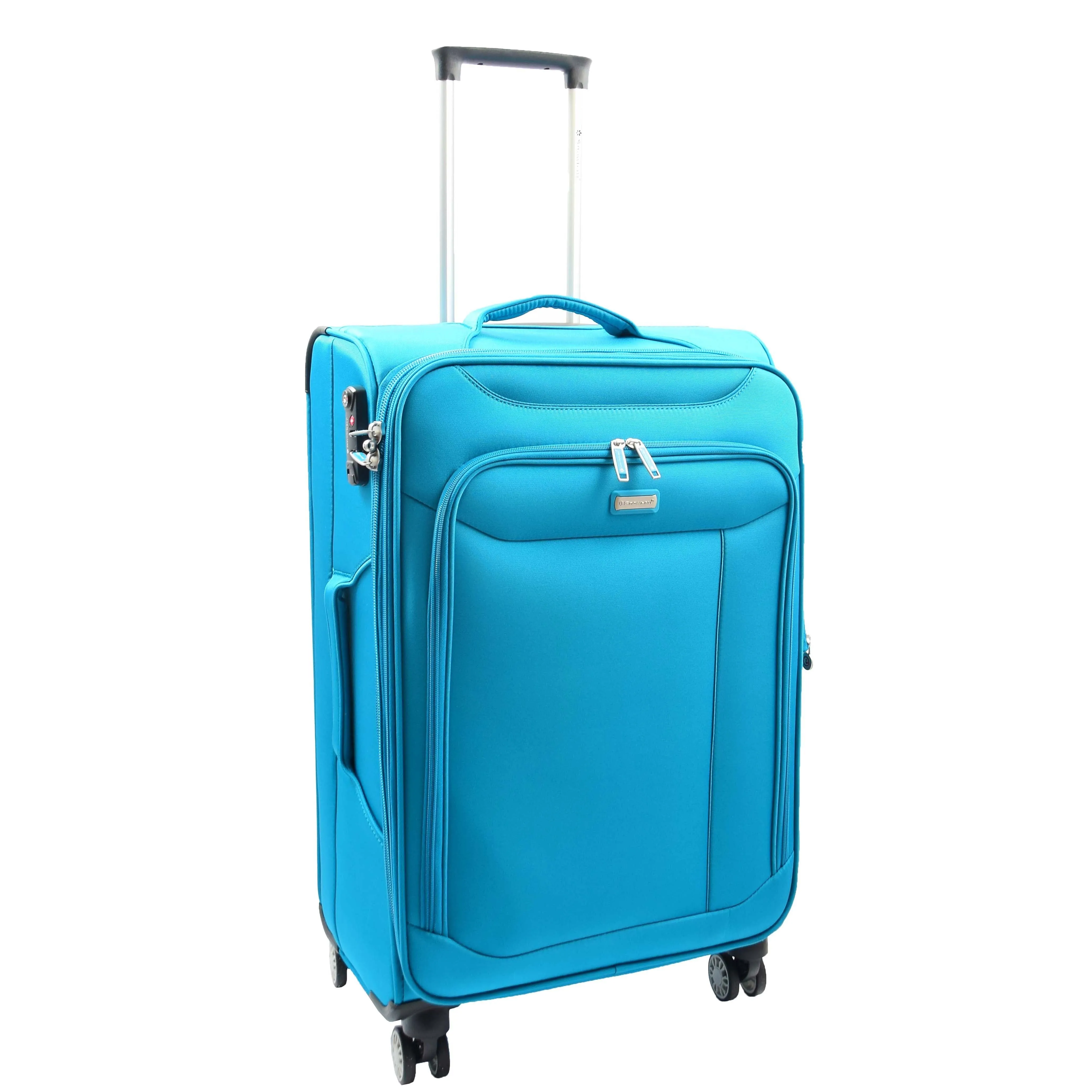 DR644 Soft Luggage Four Wheeled Suitcase With TSA Lock Teal