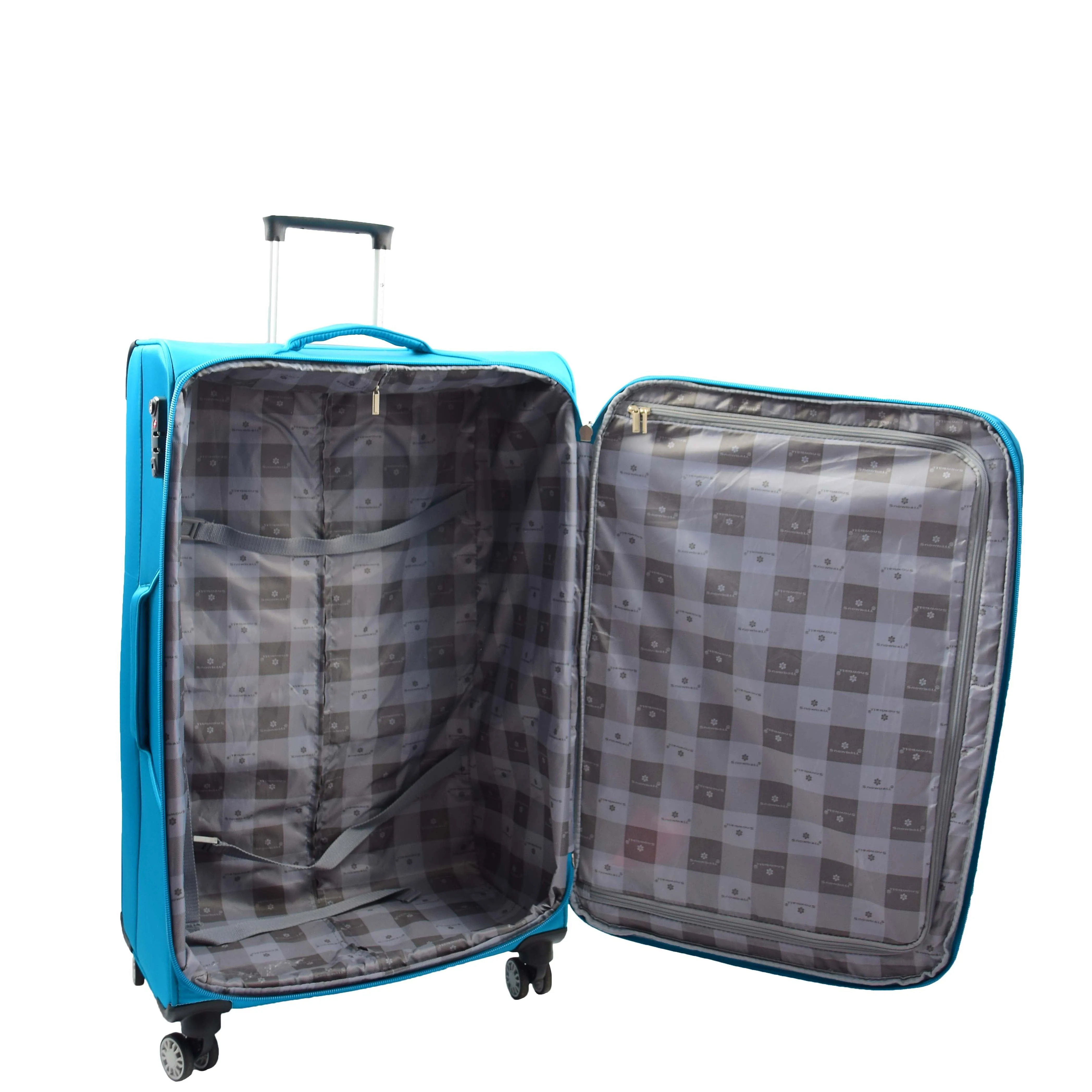 DR644 Soft Luggage Four Wheeled Suitcase With TSA Lock Teal