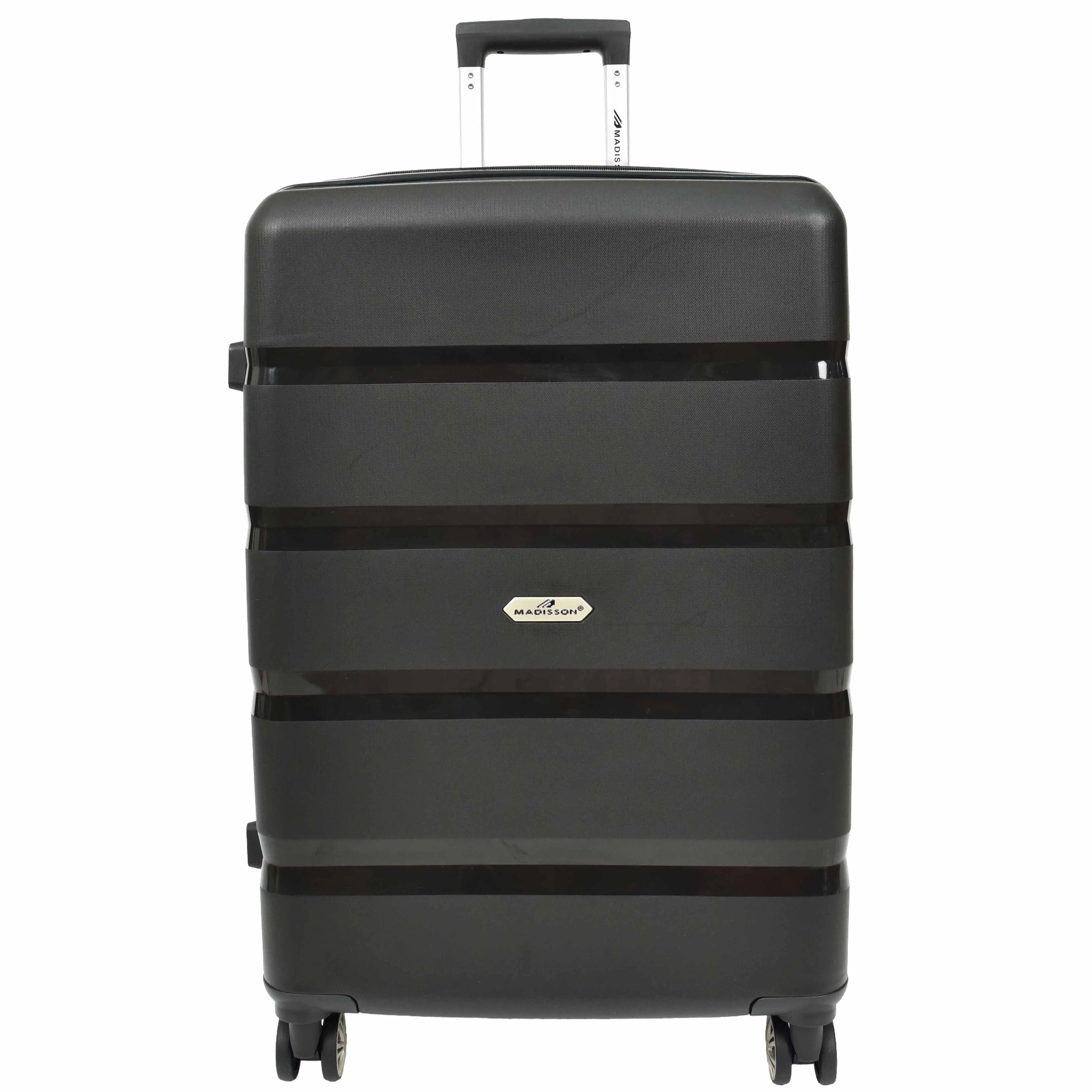 DR646 Expandable Travel Suitcases Hard Shell Four Wheel PP Luggage Black