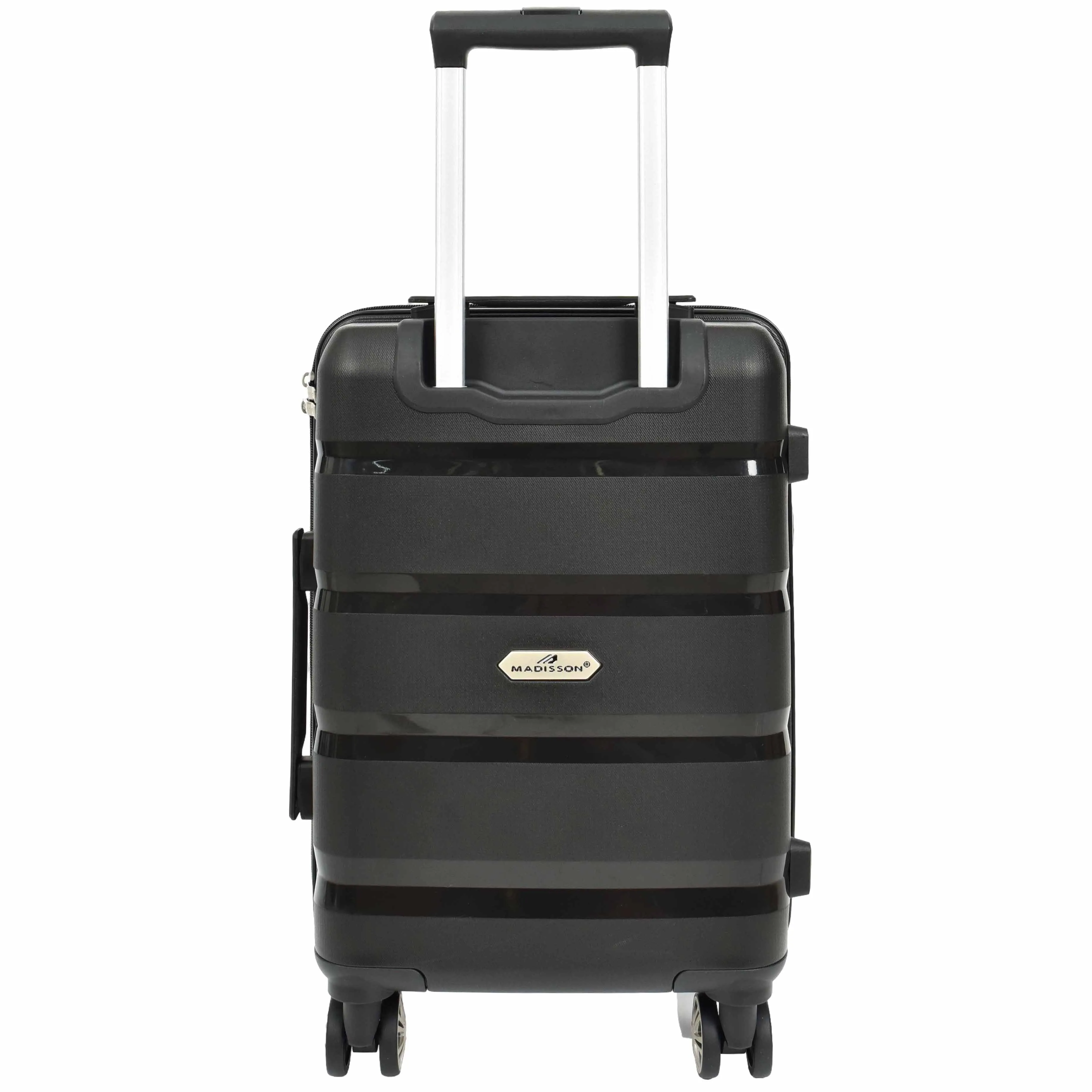 DR646 Expandable Travel Suitcases Hard Shell Four Wheel PP Luggage Black