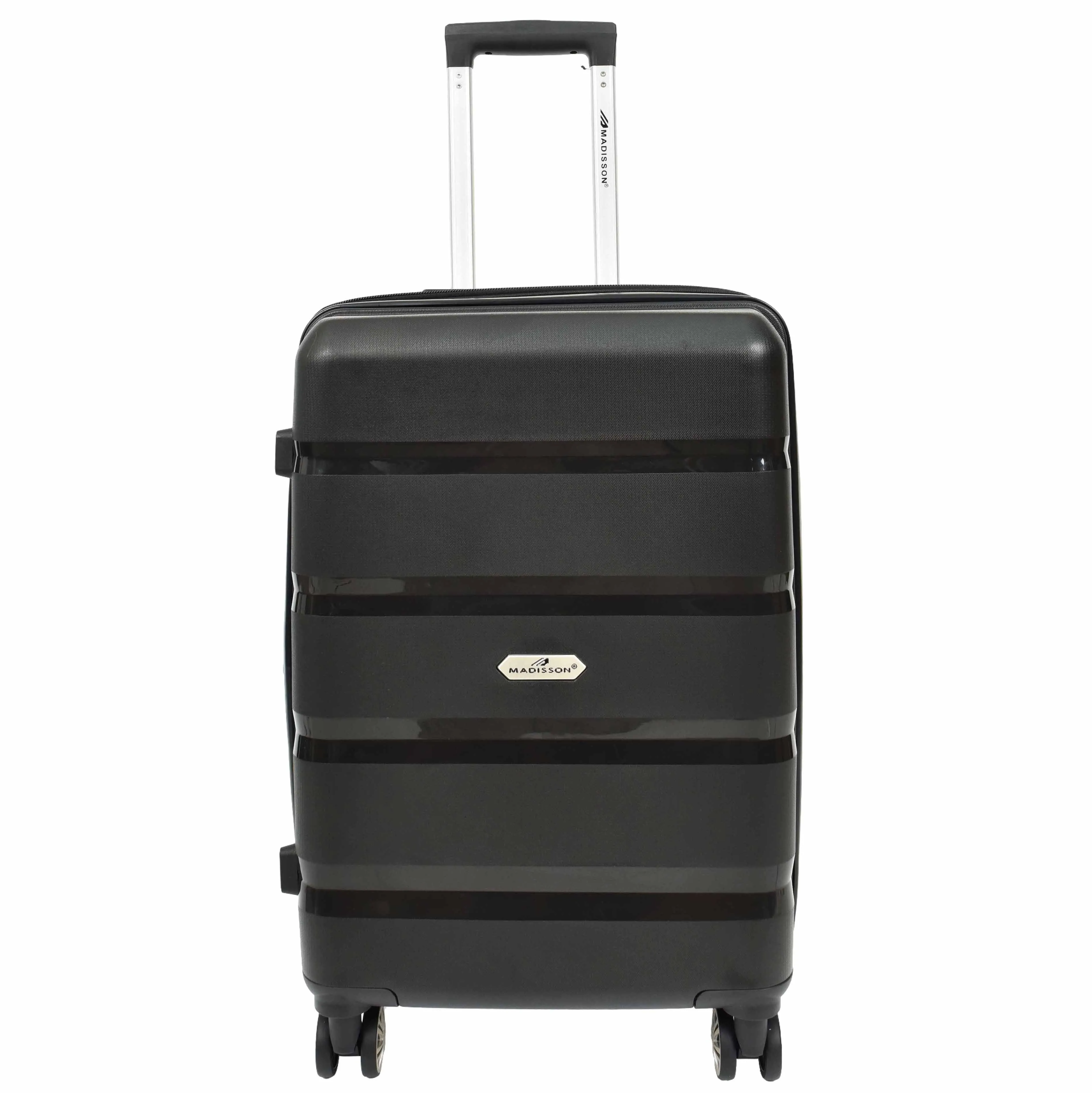 DR646 Expandable Travel Suitcases Hard Shell Four Wheel PP Luggage Black