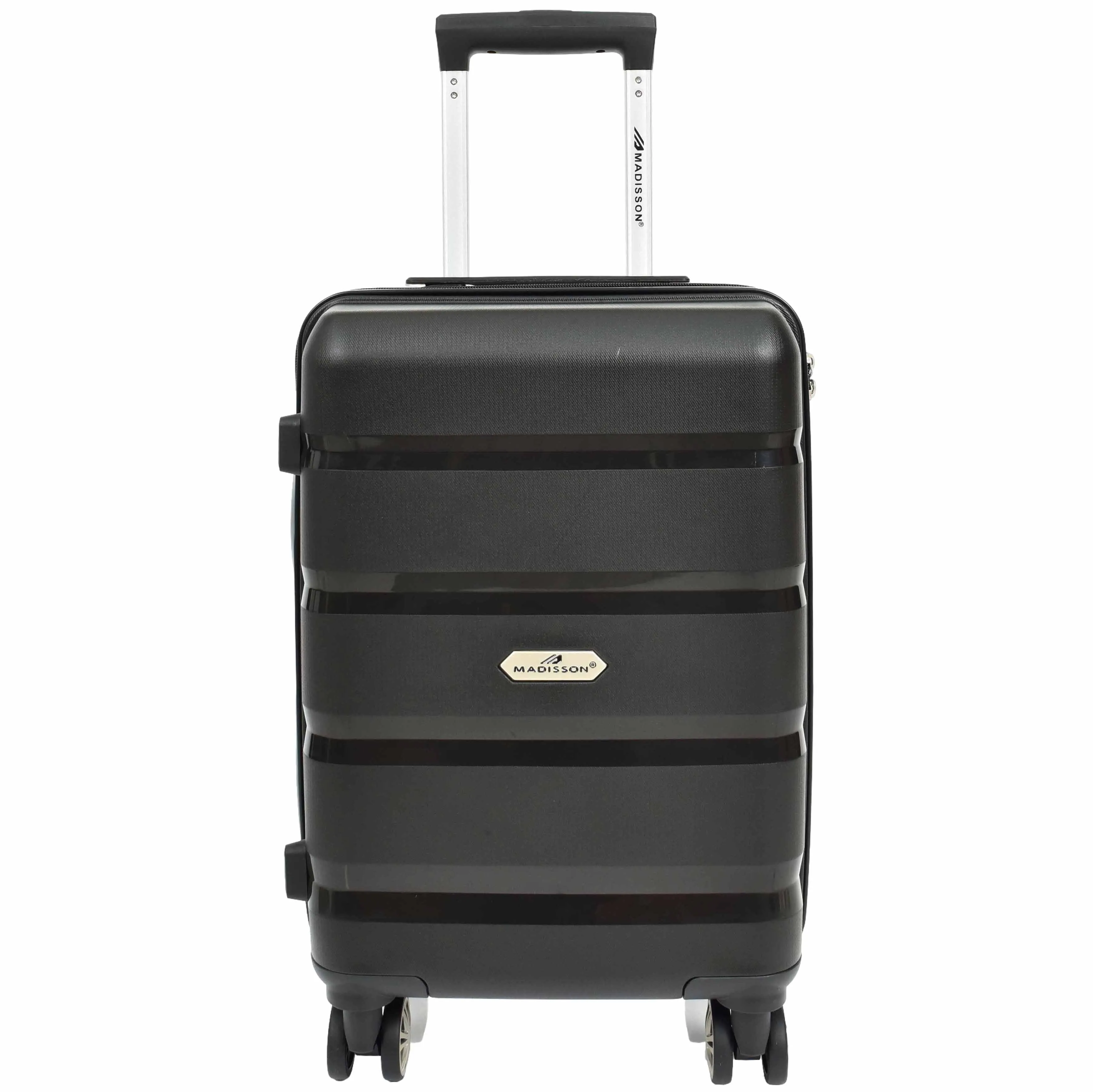 DR646 Expandable Travel Suitcases Hard Shell Four Wheel PP Luggage Black