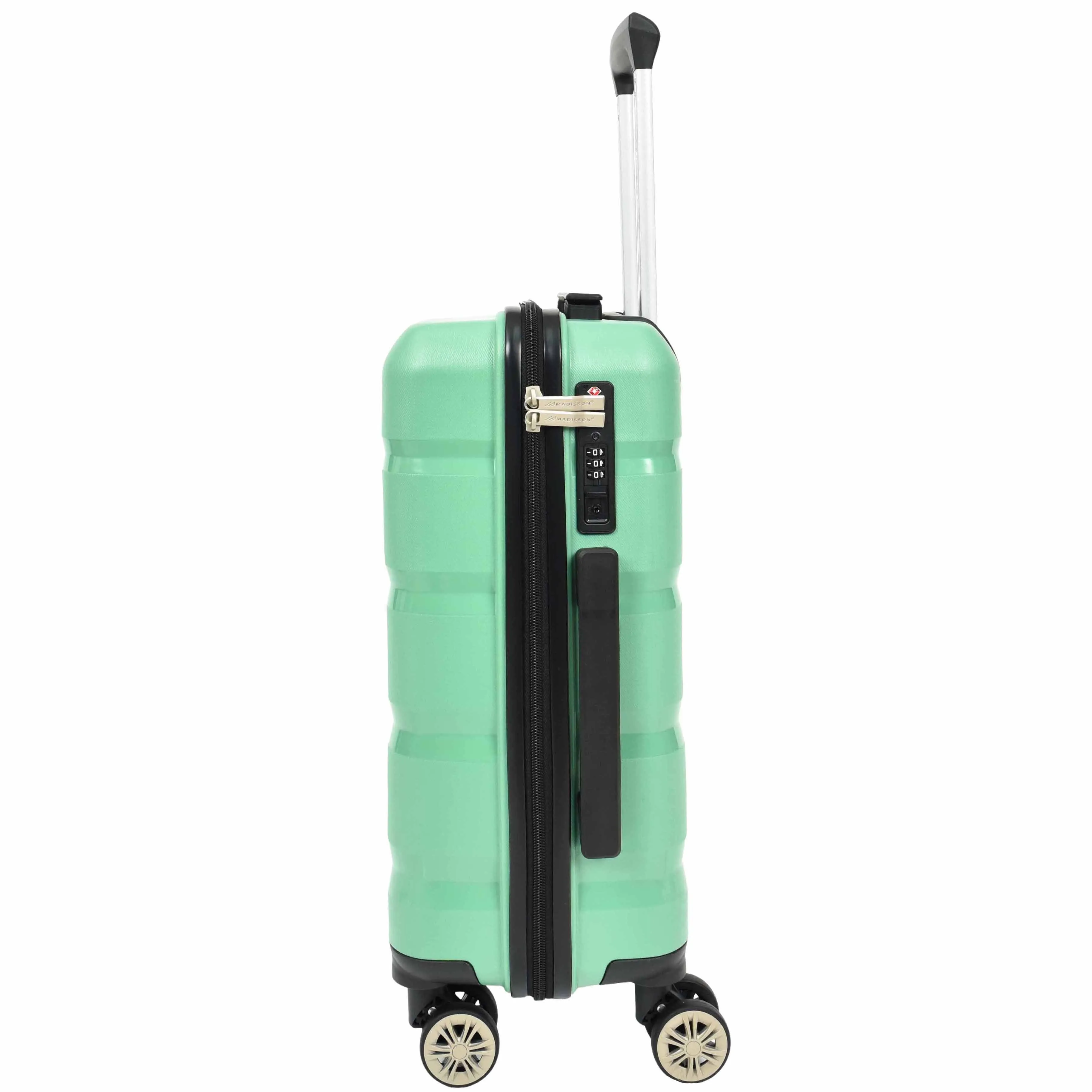 DR646 Expandable Travel Suitcases Hard Shell Four Wheel PP Luggage Lime
