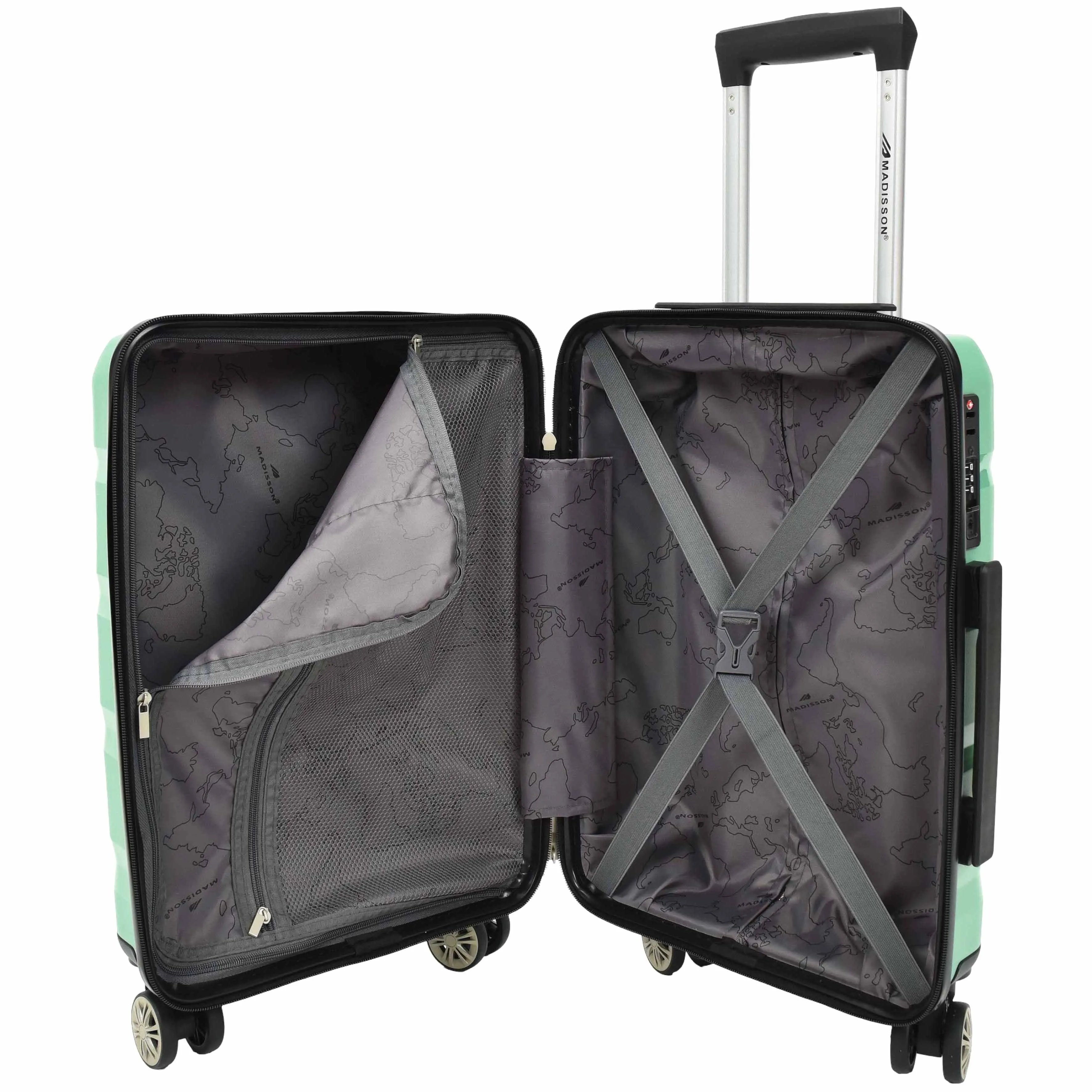DR646 Expandable Travel Suitcases Hard Shell Four Wheel PP Luggage Lime