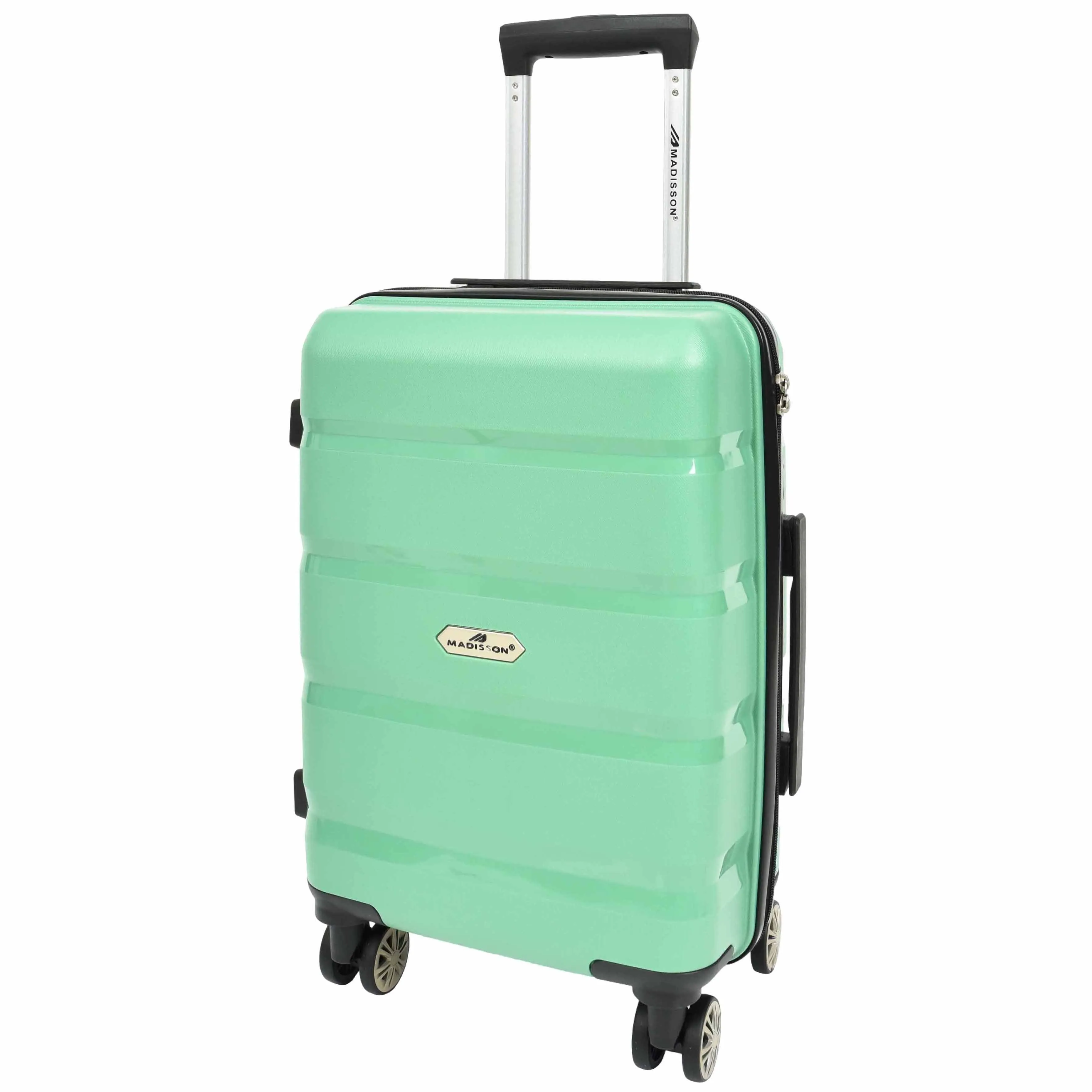 DR646 Expandable Travel Suitcases Hard Shell Four Wheel PP Luggage Lime