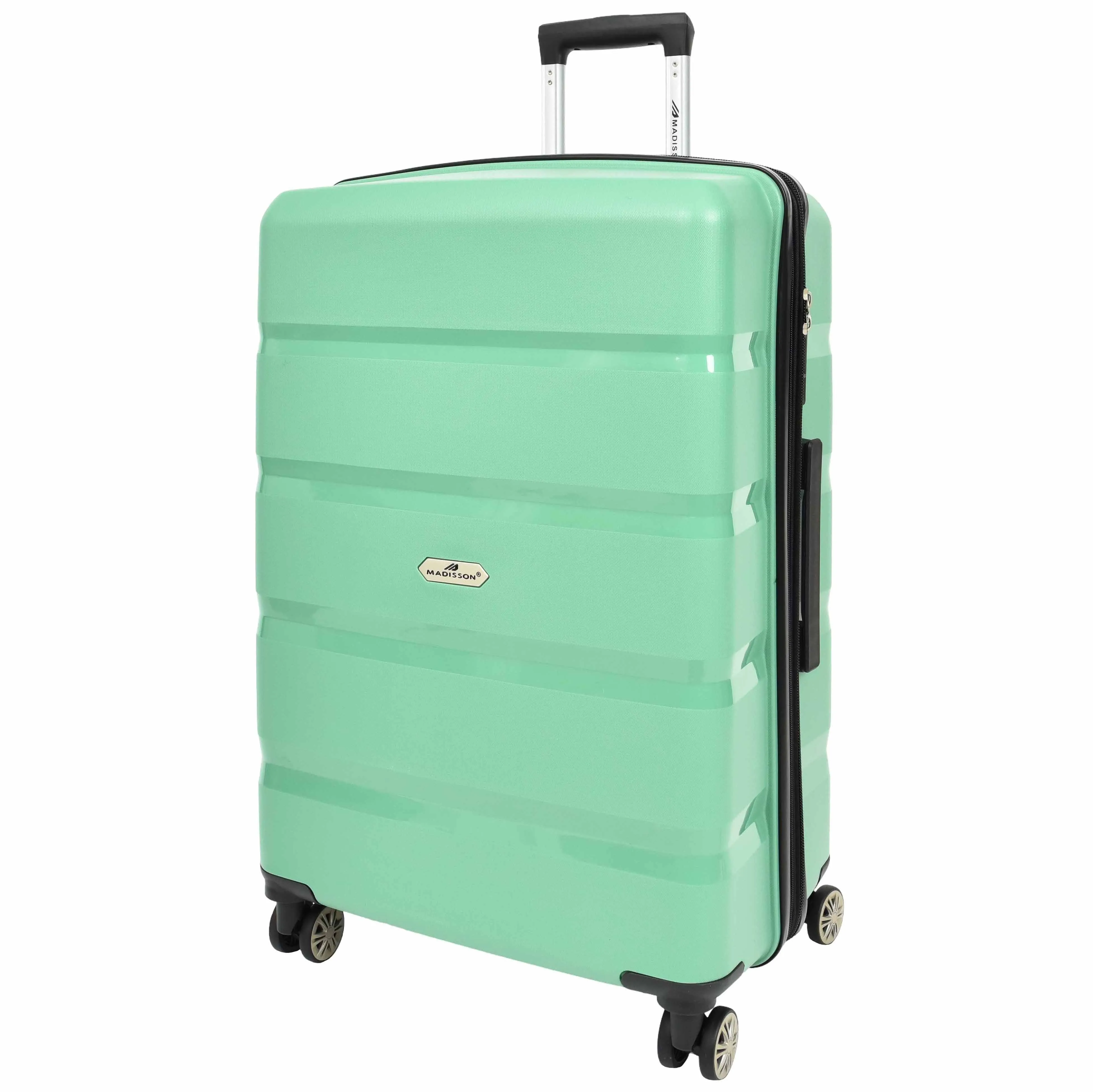 DR646 Expandable Travel Suitcases Hard Shell Four Wheel PP Luggage Lime