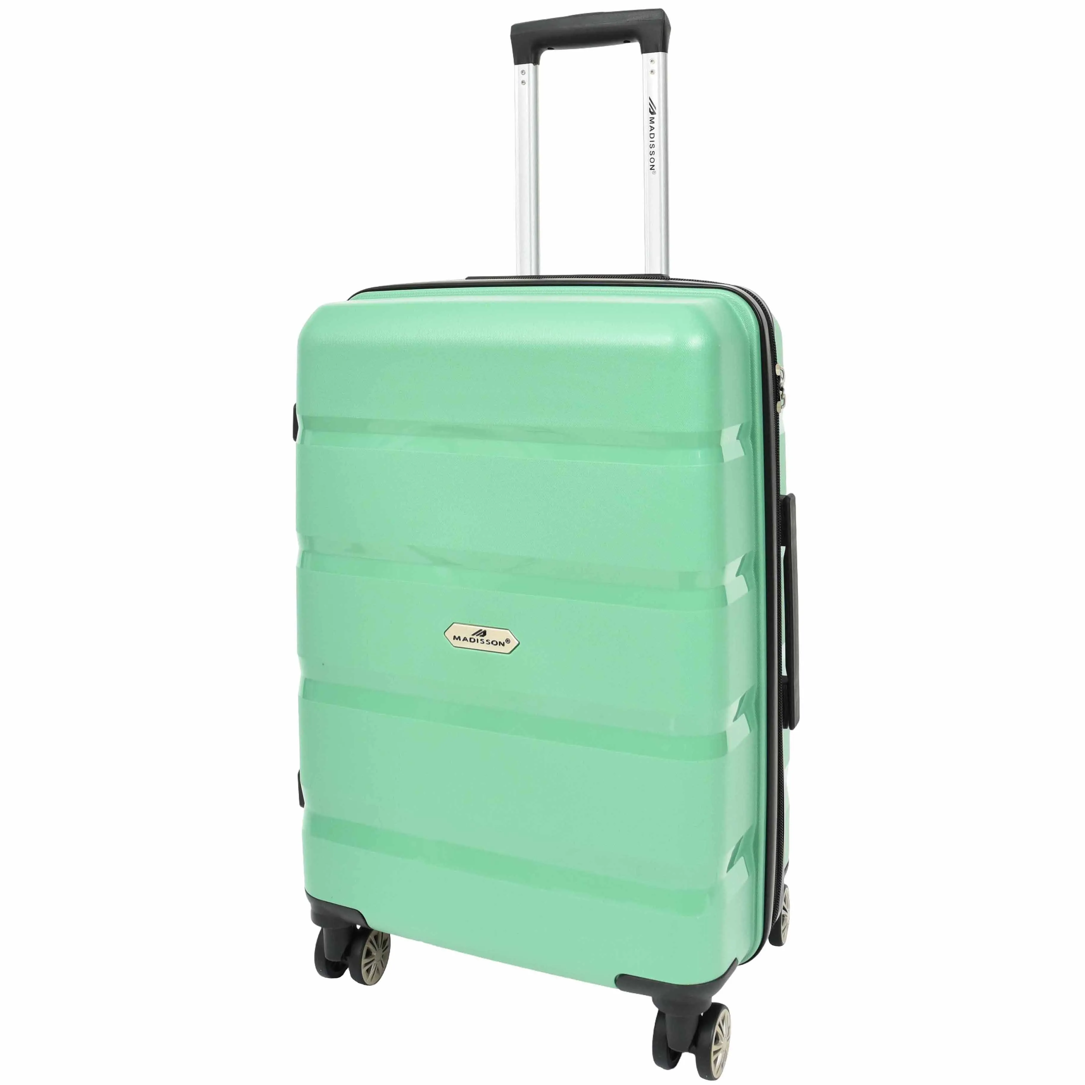 DR646 Expandable Travel Suitcases Hard Shell Four Wheel PP Luggage Lime