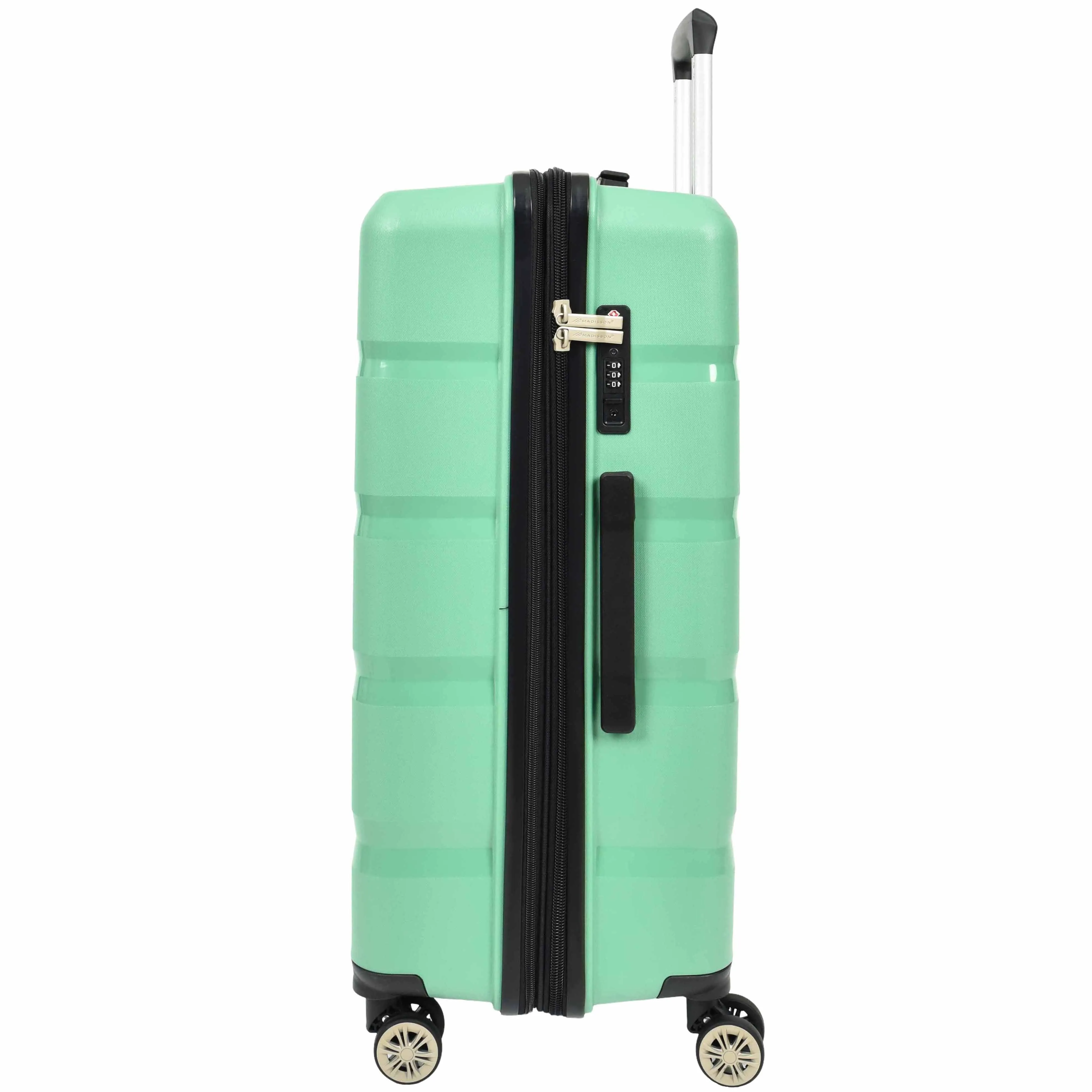 DR646 Expandable Travel Suitcases Hard Shell Four Wheel PP Luggage Lime