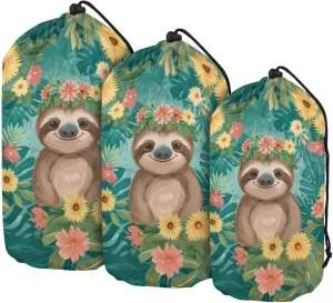 Drawstring Bags Stuff Sack Set 3 Camping Gear Sleeping Bag Stuff Sack for Travel Campsites Trekking
