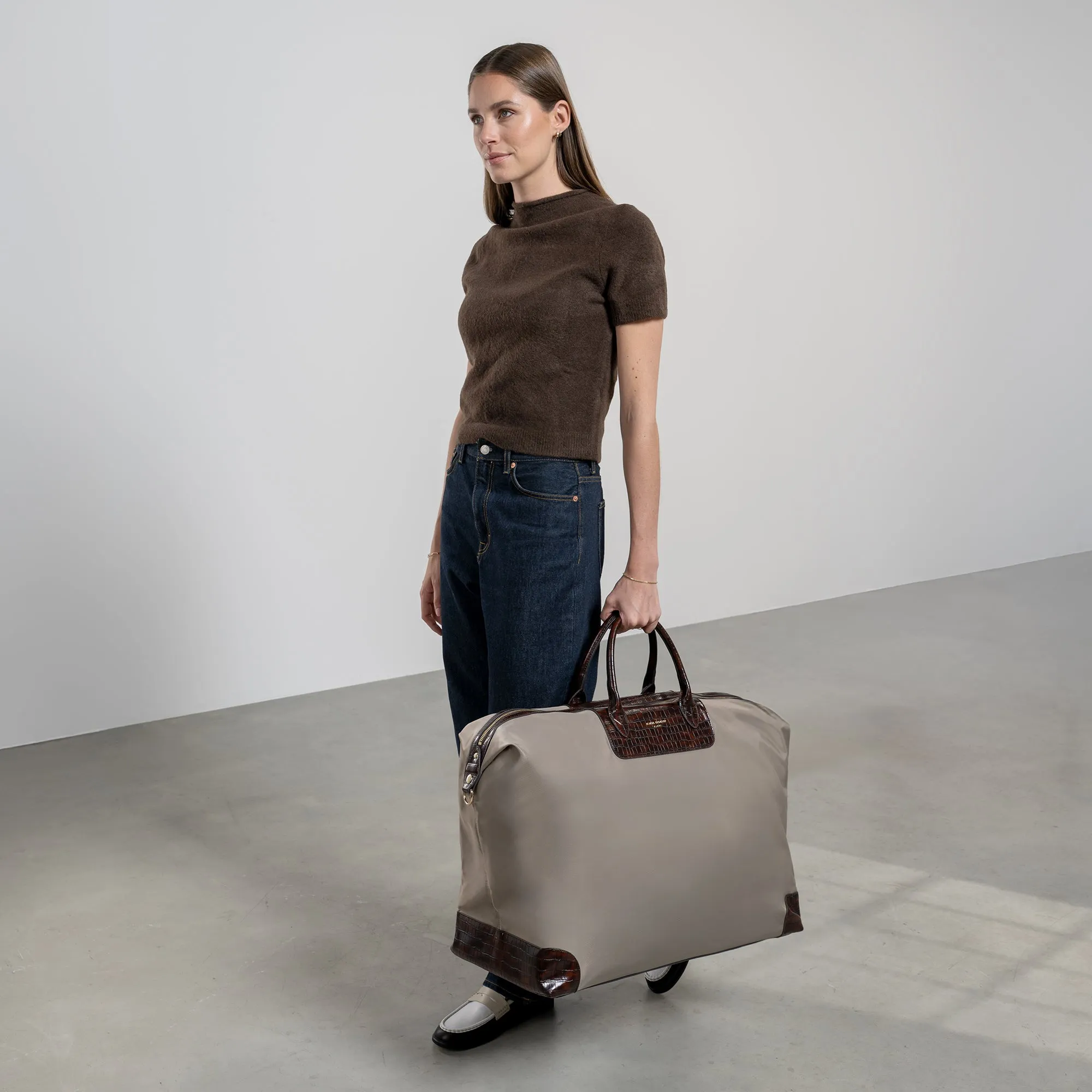 Du Louvre Colette taupe weekend bag large