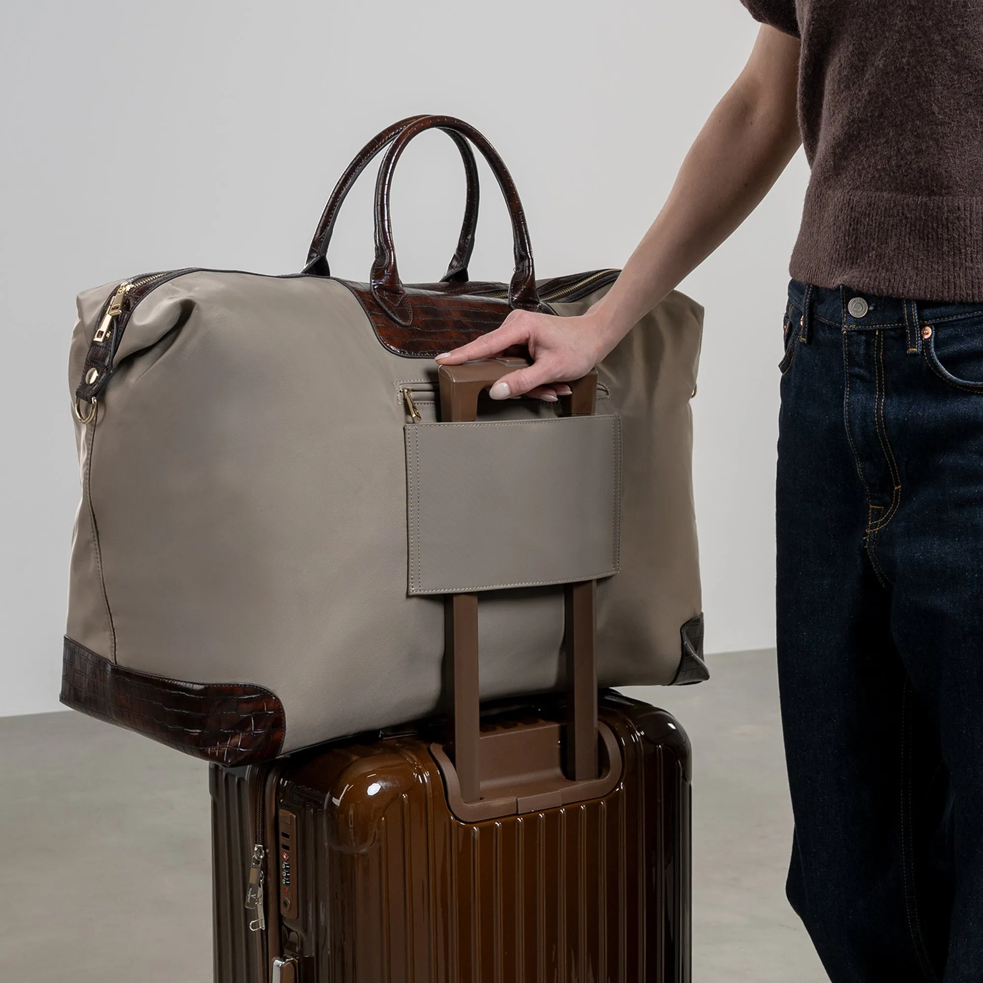 Du Louvre Colette taupe weekend bag large