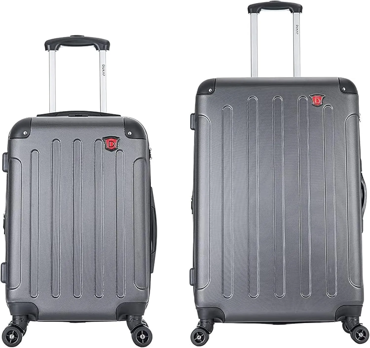 DUKAP INTELY Hardside Luggage Set with Spinner Wheel | Spacious Traveling Suitcase, Travel Suitcases with TSA Lock and Ergonomic GEL Handle | 2 Piece Set (20"/32") | Grey