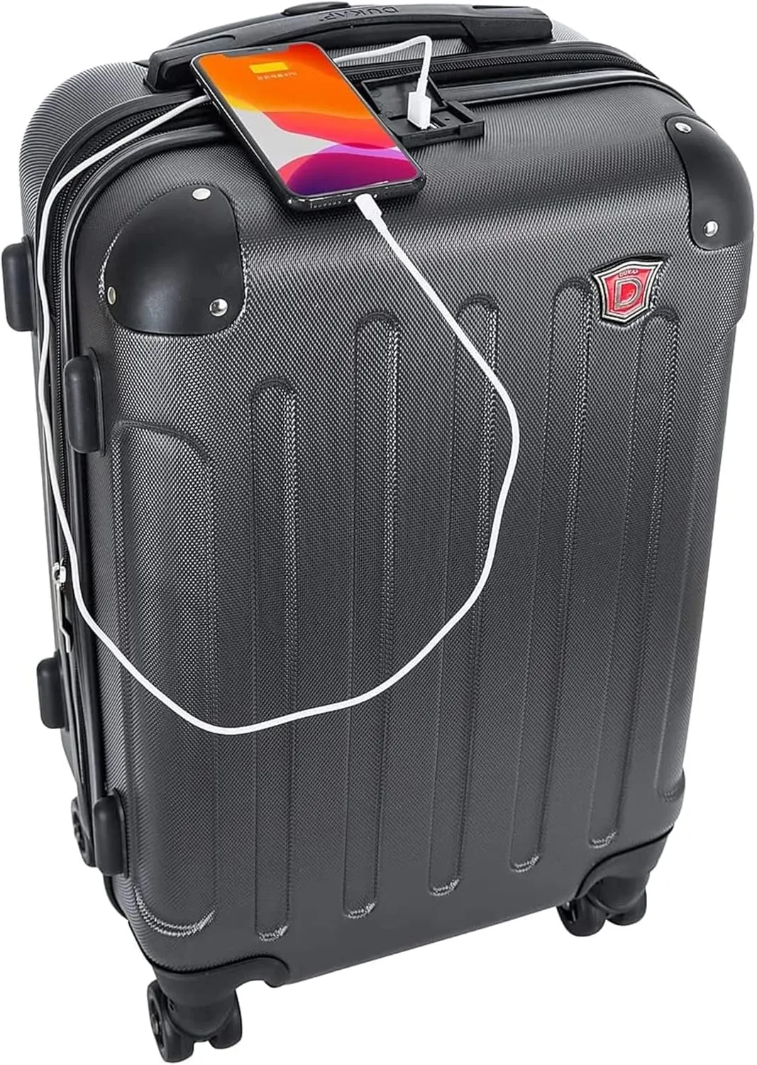 DUKAP INTELY Hardside Luggage Set with Spinner Wheel | Spacious Traveling Suitcase, Travel Suitcases with TSA Lock and Ergonomic GEL Handle | 2 Piece Set (20"/32") | Grey