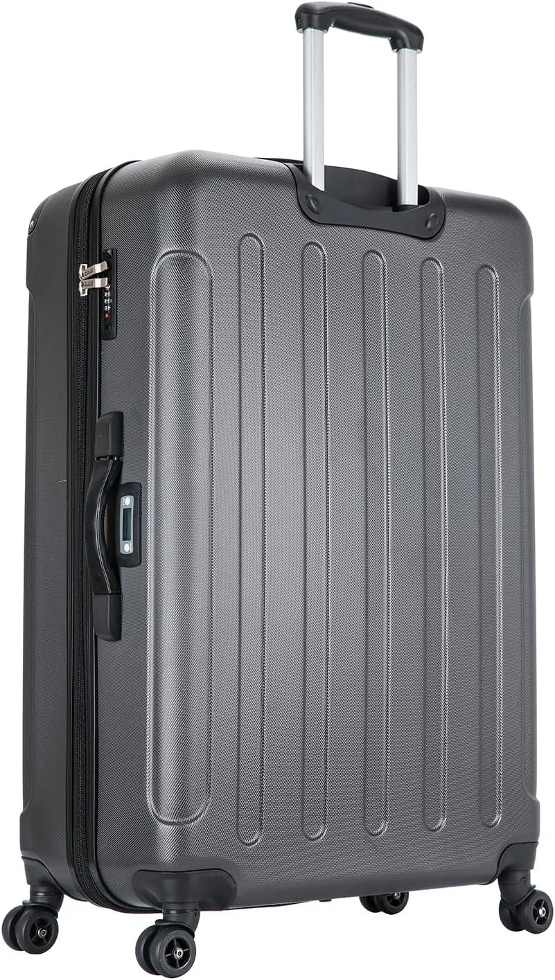 DUKAP INTELY Hardside Luggage Set with Spinner Wheel | Spacious Traveling Suitcase, Travel Suitcases with TSA Lock and Ergonomic GEL Handle | 3 Piece Set (20"/28"/32") | Grey