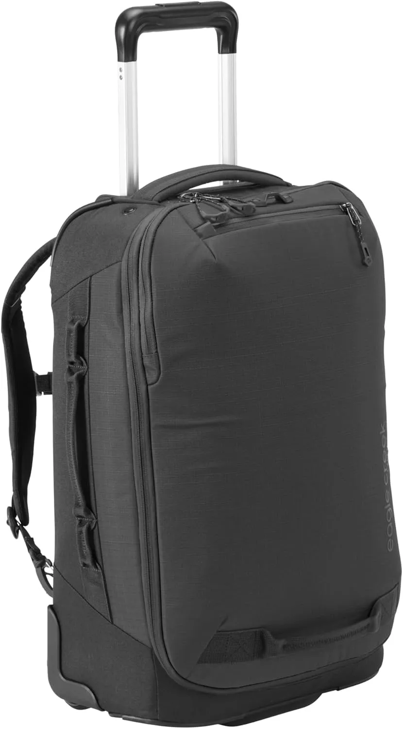 eagle creek Expanse Carry On Suitcase with Wheels, Telescoping Handle, Tuckaway Backpack Straps, Expandable Main Compartment, Internal Organization/Compression, Black (New) - 38L/22