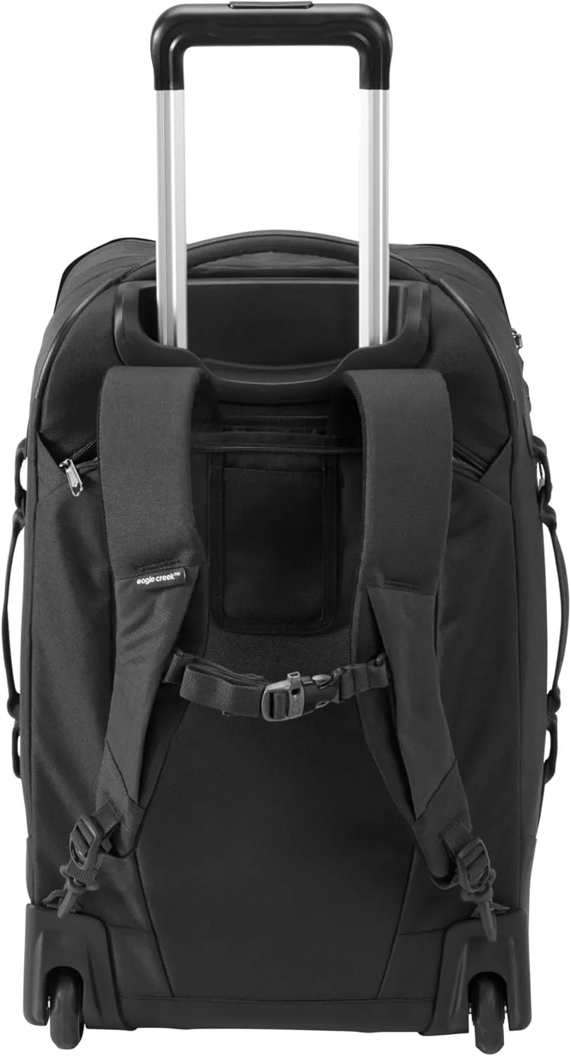 eagle creek Expanse Carry On Suitcase with Wheels, Telescoping Handle, Tuckaway Backpack Straps, Expandable Main Compartment, Internal Organization/Compression, Black (New) - 38L/22