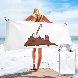 Earthworms and Shovels Bath Towels 31.5"x63" Inch Super Soft Quick Dry Bath Towel Travel Camp Out Gym Bathroom Bath Towels Beach Towels