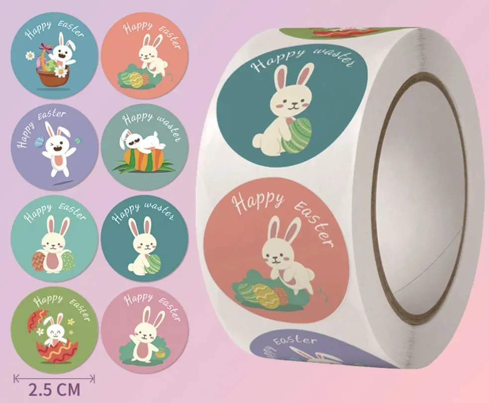 Easter Rabbit Gift Stickers