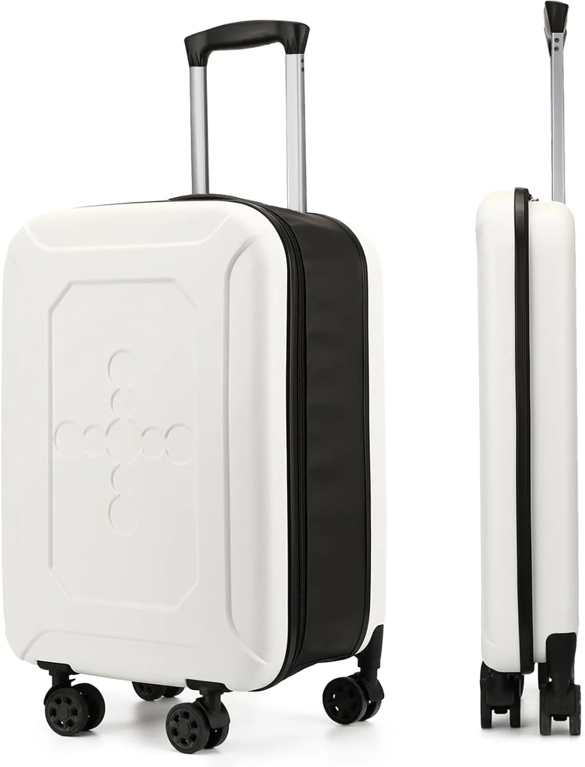 ELDA Collapsible Suitcase Checked Fully Foldable Luggage Hardshell Carry-On Rolling Suitcases with Silent Spinner Wheels,Combination Lock Travel for Men Women （24-Inch）