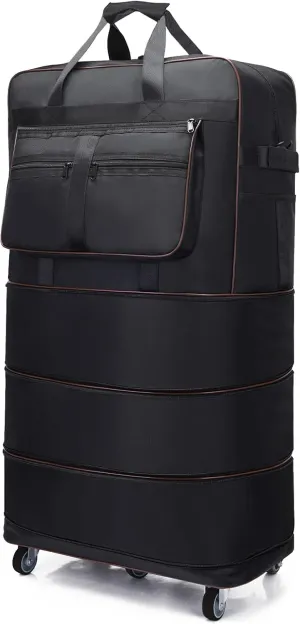 ELDA Expandable Foldable Luggage Large Rolling Travel Duffle Bags for Men Women Collapsible Suitcase with Shoulder Strap