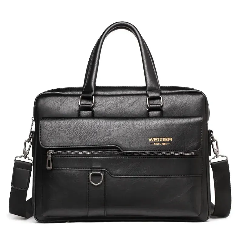 Elegance Classique Pro Men Briefcase Bag High Quality Business Famous Brand PU Leather Shoulder Messenger Bags Office Handbag 14 inch Laptop bag