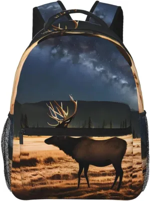 Elk In The Meadow Casual Backpacks, Duffel Bags, *Travel Bags For Work, Hiking, Camping, Outdoor Activities And More.