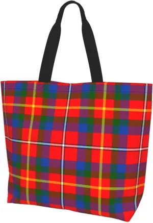Elliot Ancient Tartan Tote Bag For Women Weekender Travel Bag Reusable Grocery Bags Large Totes Handbags