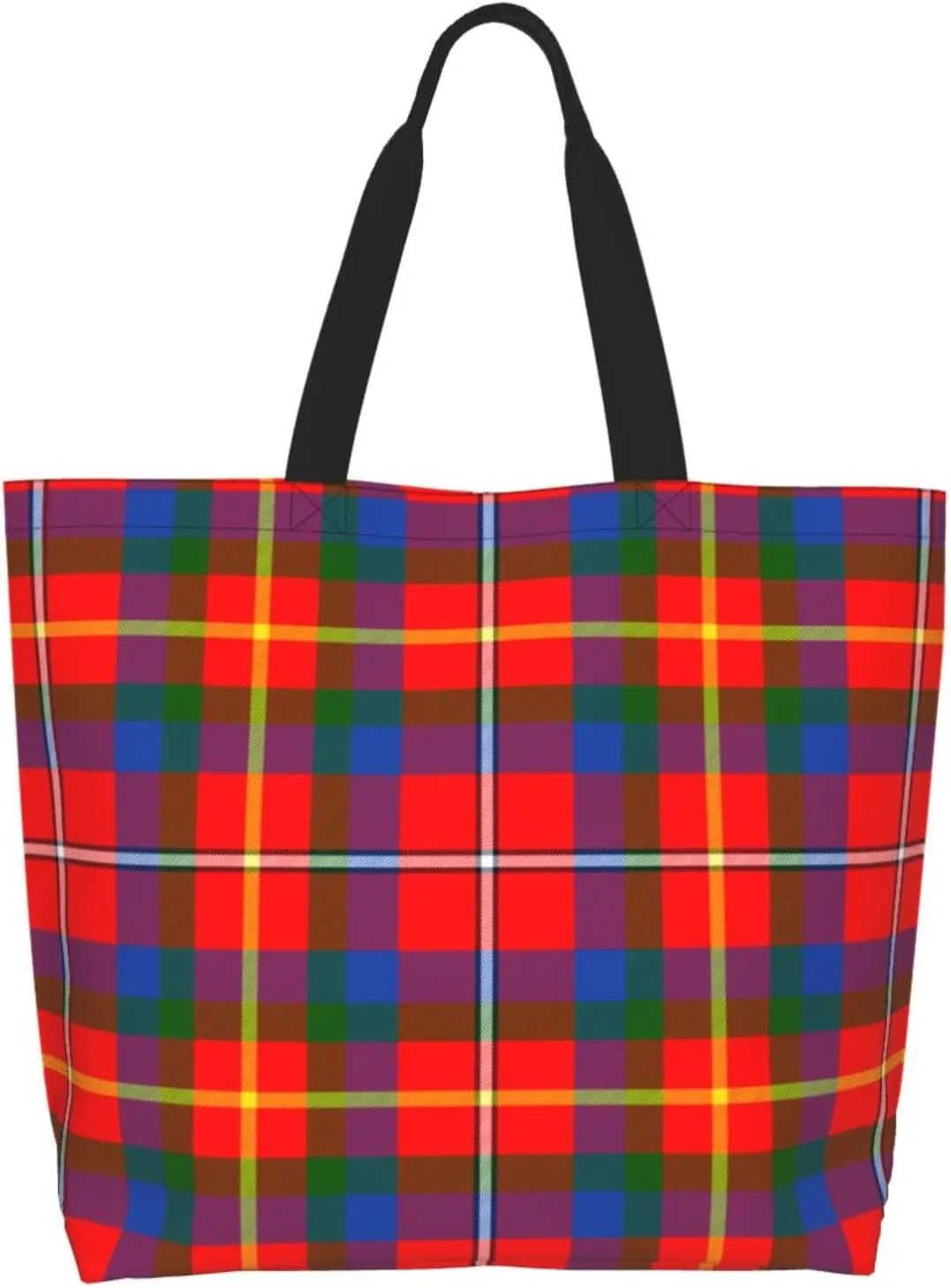 Elliot Ancient Tartan Tote Bag For Women Weekender Travel Bag Reusable Grocery Bags Large Totes Handbags