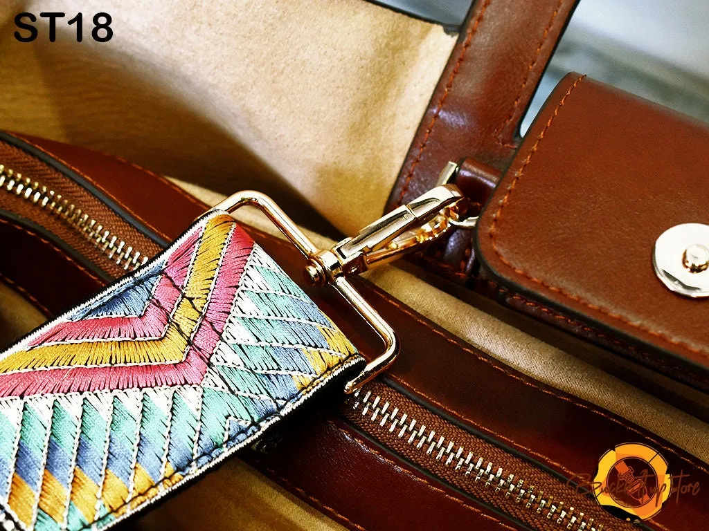 Embroidered Purse Strap Crossbody Strap for Purses Boho Bags Strap Embroidery Replacement Strap Boho Guitar Strap Handbag Strap gift for her
