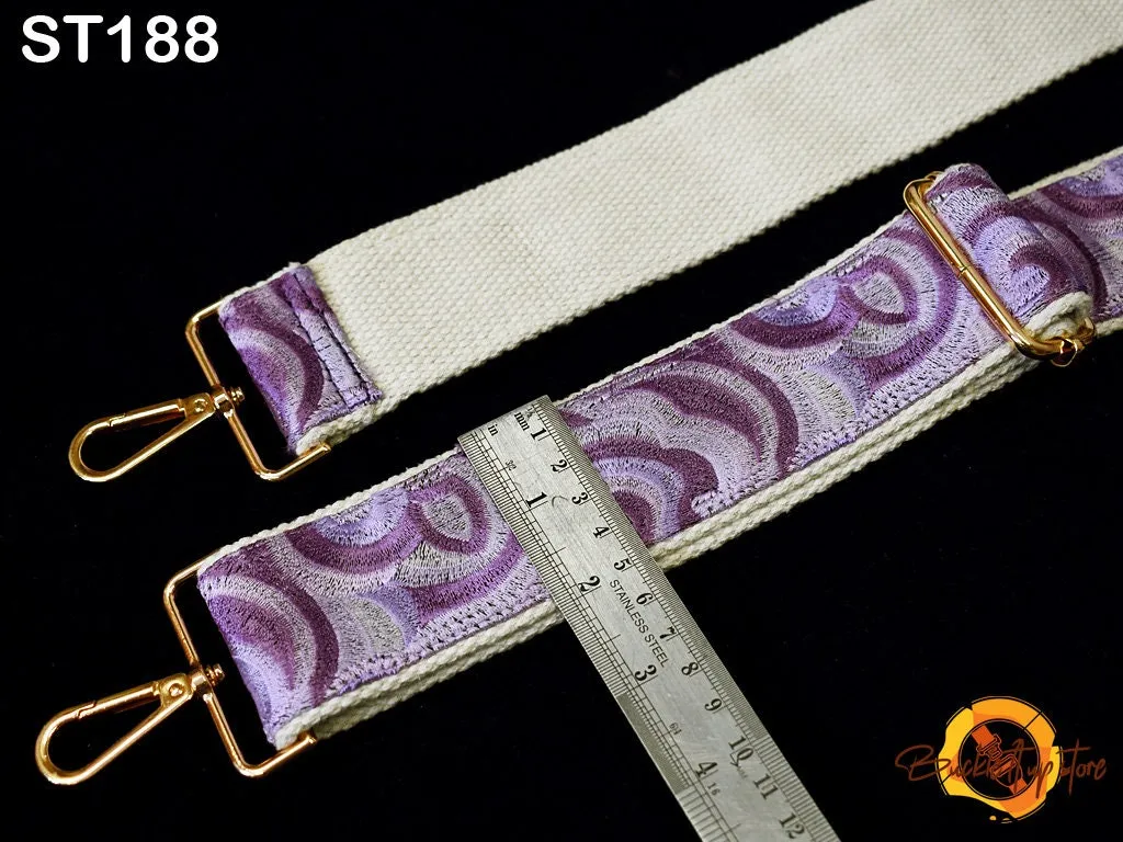 Embroidered Purse Strap Crossbody Strap for Purses Boho Bags Strap Embroidery Replacement Strap Boho Guitar Strap Handbag Strap gift for her