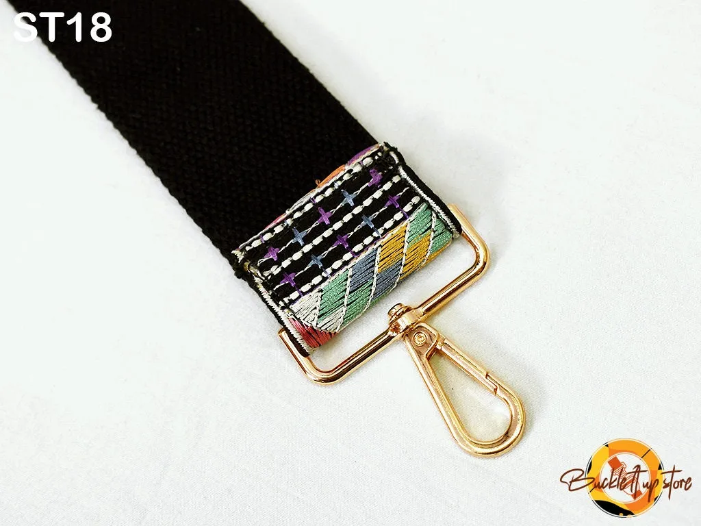 Embroidered Purse Strap Crossbody Strap for Purses Boho Bags Strap Embroidery Replacement Strap Boho Guitar Strap Handbag Strap gift for her