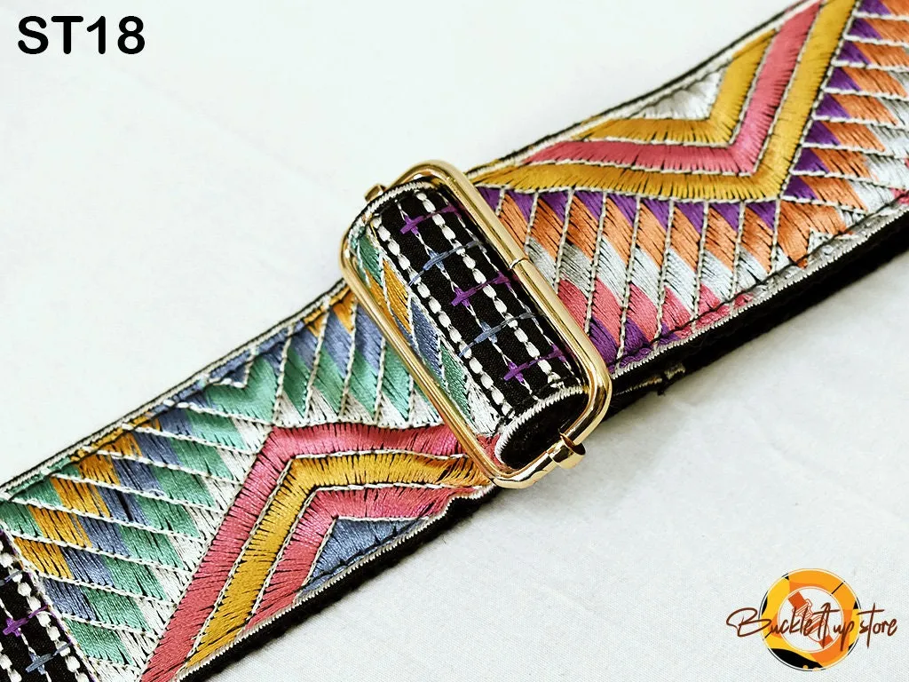 Embroidered Purse Strap Crossbody Strap for Purses Boho Bags Strap Embroidery Replacement Strap Boho Guitar Strap Handbag Strap gift for her
