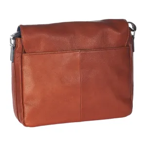 EnzoDesign Urban Light Pebble Grained Leather Messenger