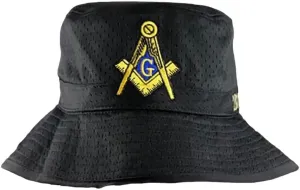 Essential Store Greek Mason Masonic Bucket Hat Sun Cap, Fisherman Hat for Women Men Outdoor Fishing Hiking Camping Gardening Mason Master