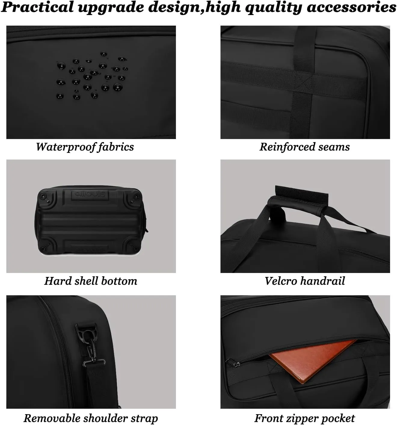 Expandable Foldable Luggage with Removable Universal Wheels Large Capacity Collapsible Suitcase Rolling Travel Bag for Men and Women Lightweight Suitcases
