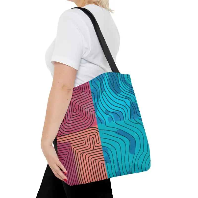 Expressive Abstract Lines Tote Bag for Bold Style