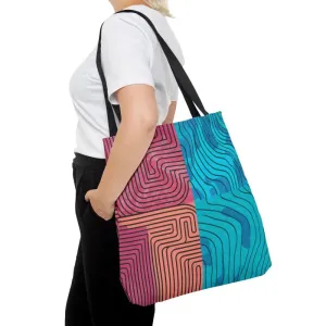 Expressive Abstract Lines Tote Bag for Bold Style